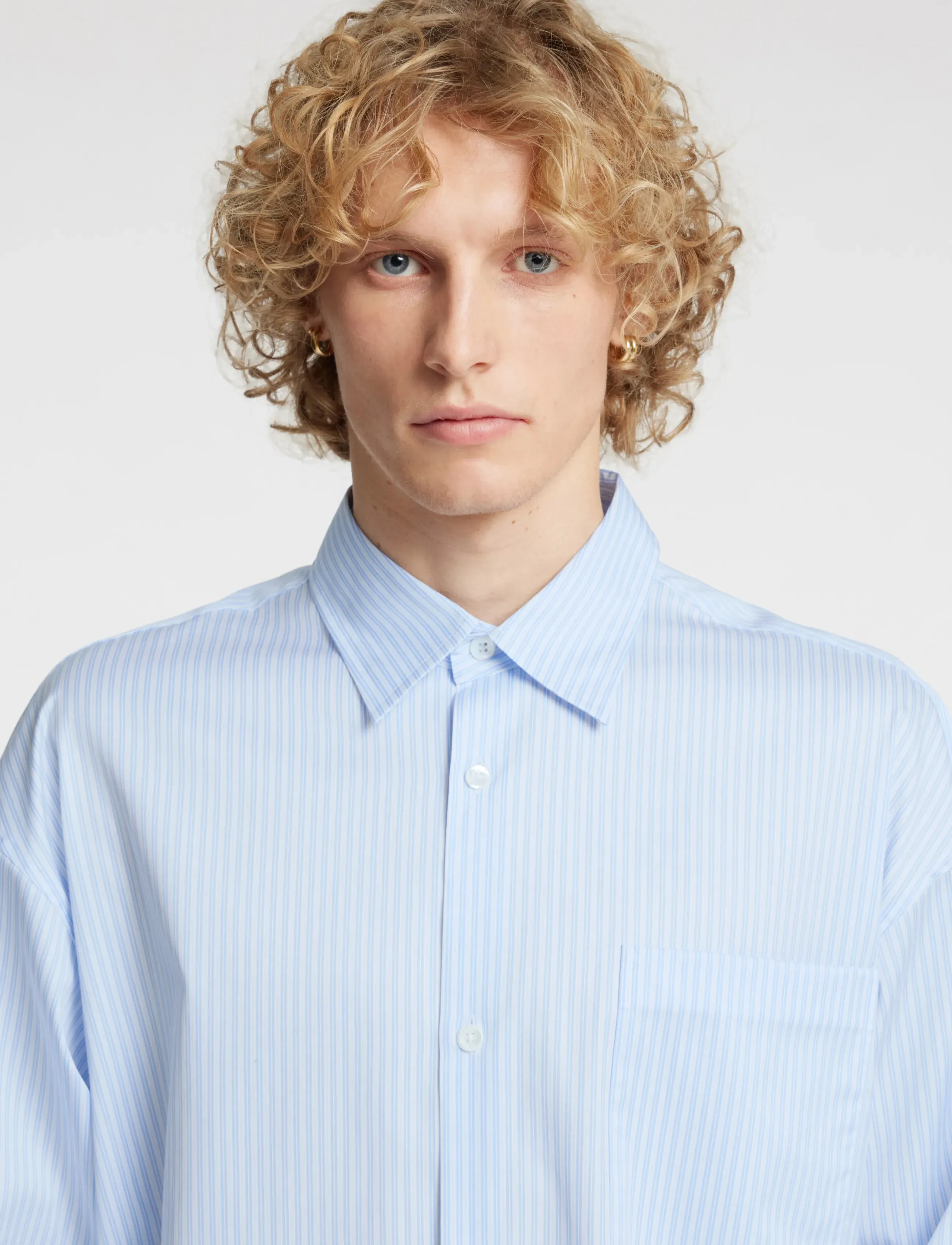 Annarr - ANRVOLUND-BLUE STRIPE SHIRT LS - cashmere blue - 5
