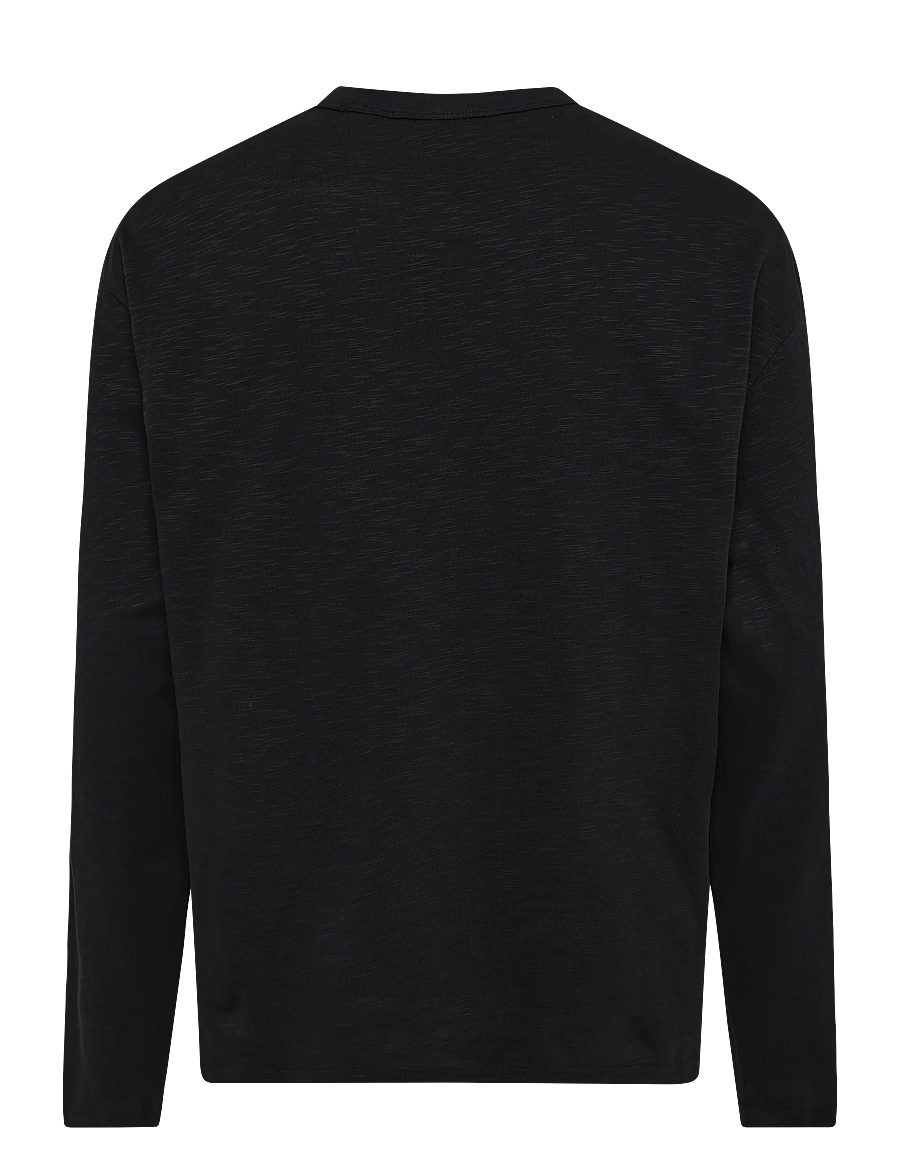 Annarr - ANRFENRIR LS O-NECK TEE - långärmade t-shirts - black onyx - 2