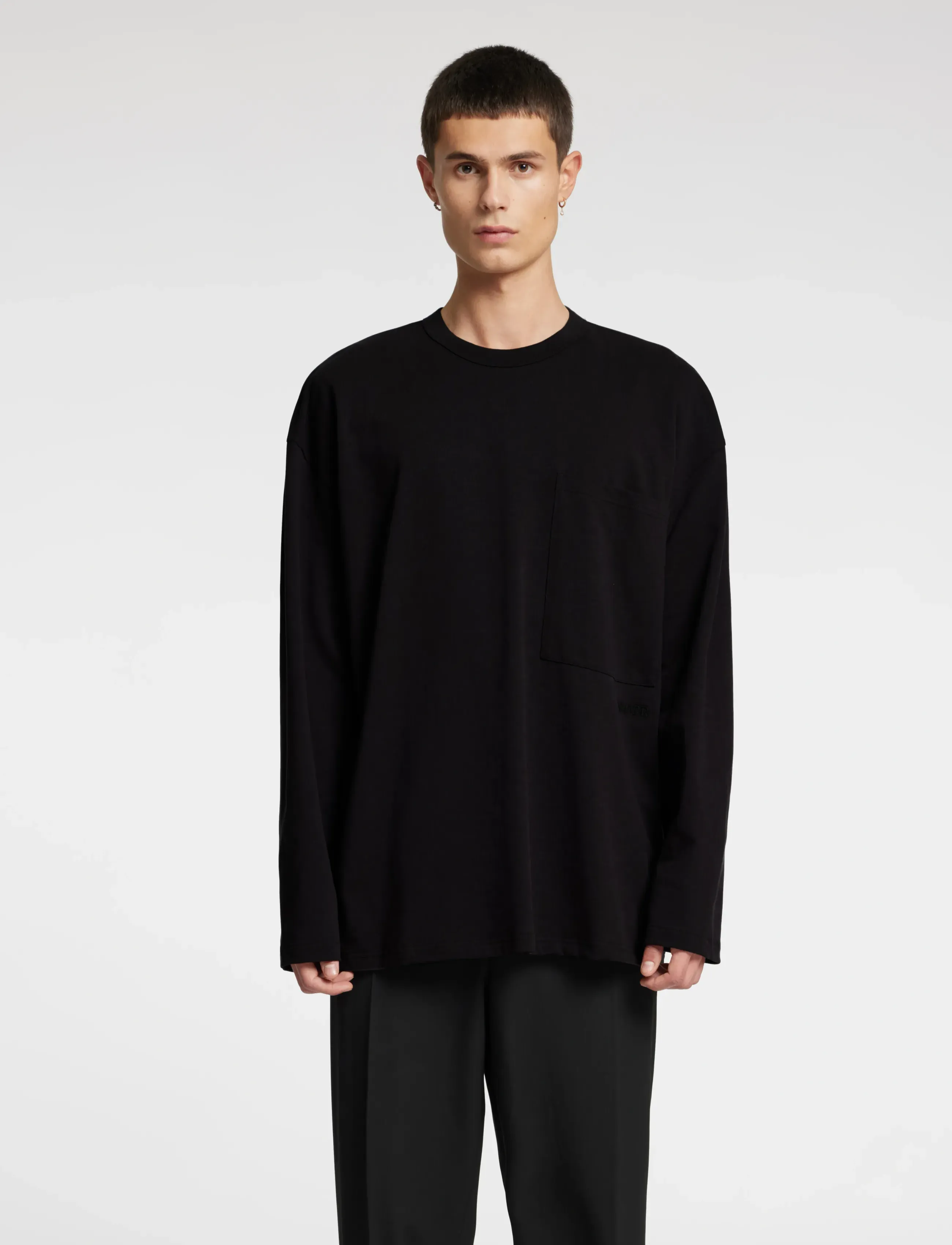 Annarr Anrfenrir Ls O-Neck Tee, XL, Black, T-Shirts > Langærmede, Herre