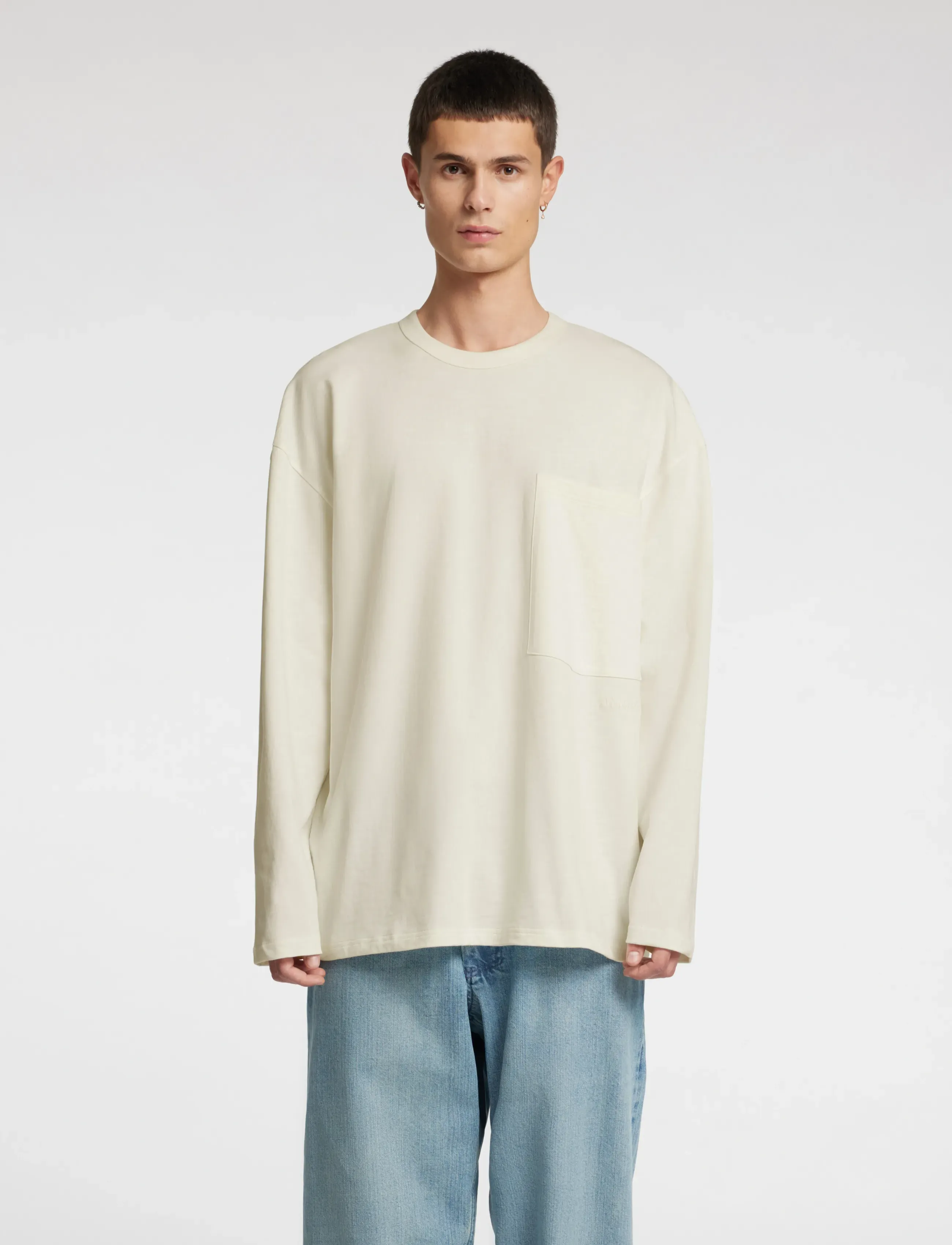 Annarr ANRFENRIR LS O-NECK TEE - T-shirts - COCONUT MILK / cream