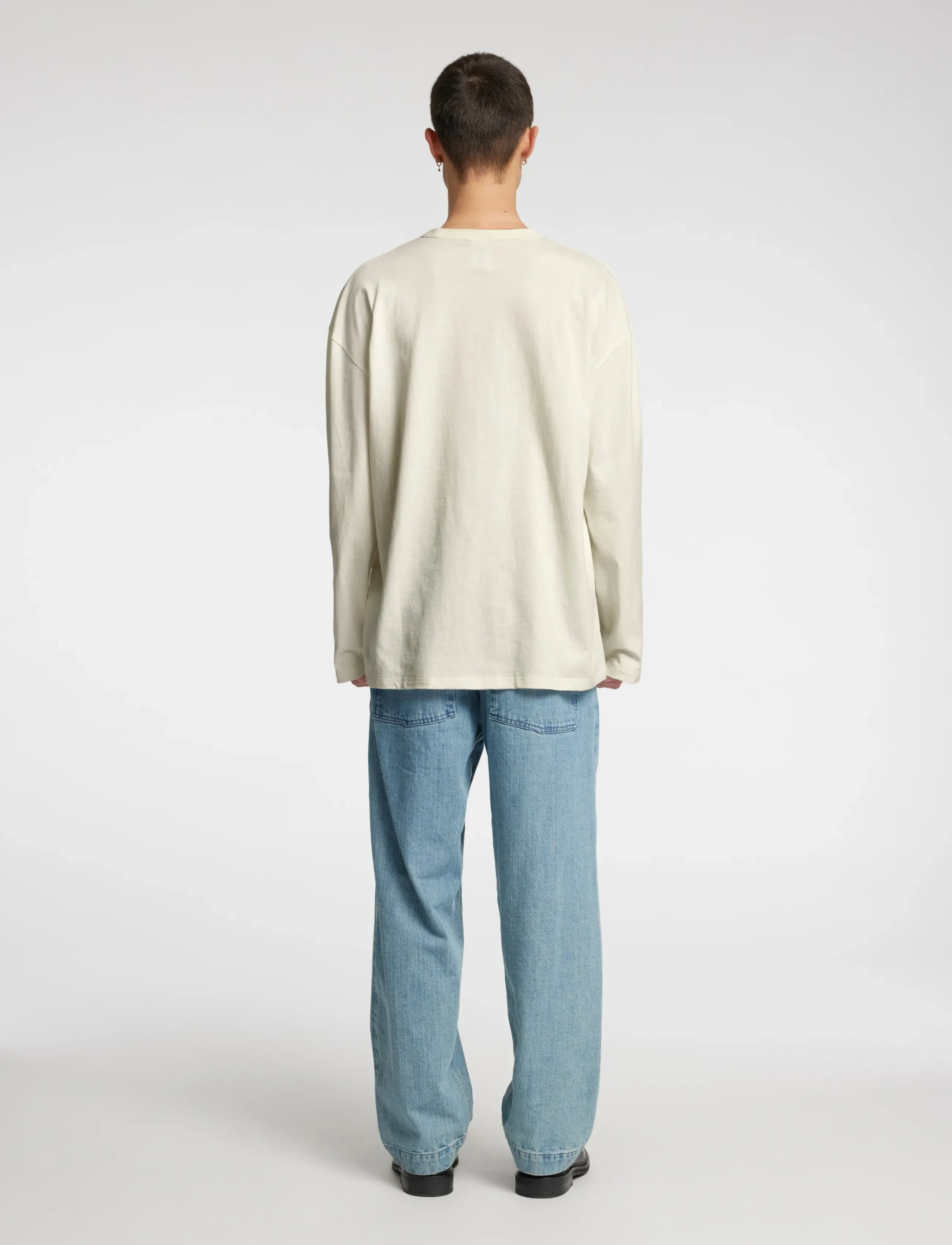 Annarr - ANRFENRIR LS O-NECK TEE - coconut milk - 3