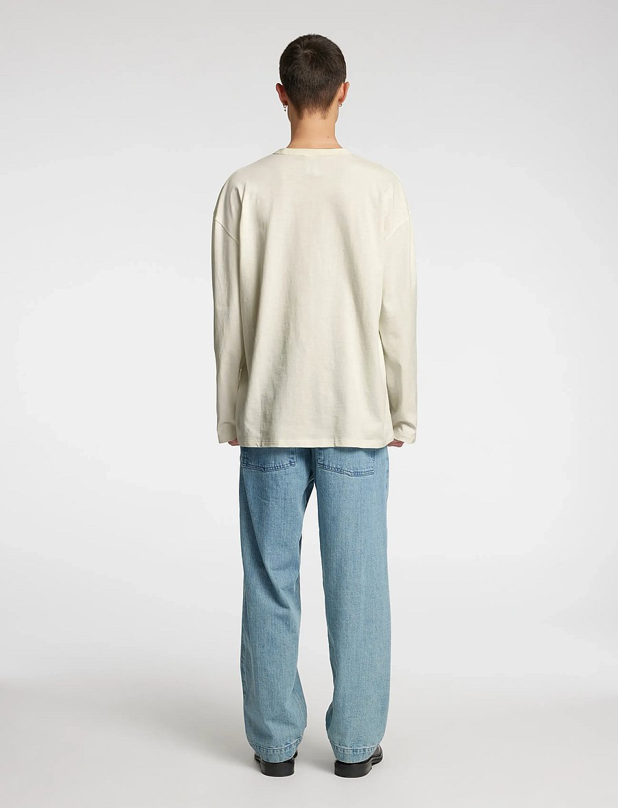Annarr - ANRFENRIR LS O-NECK TEE - langærmede t-shirts - coconut milk - 3