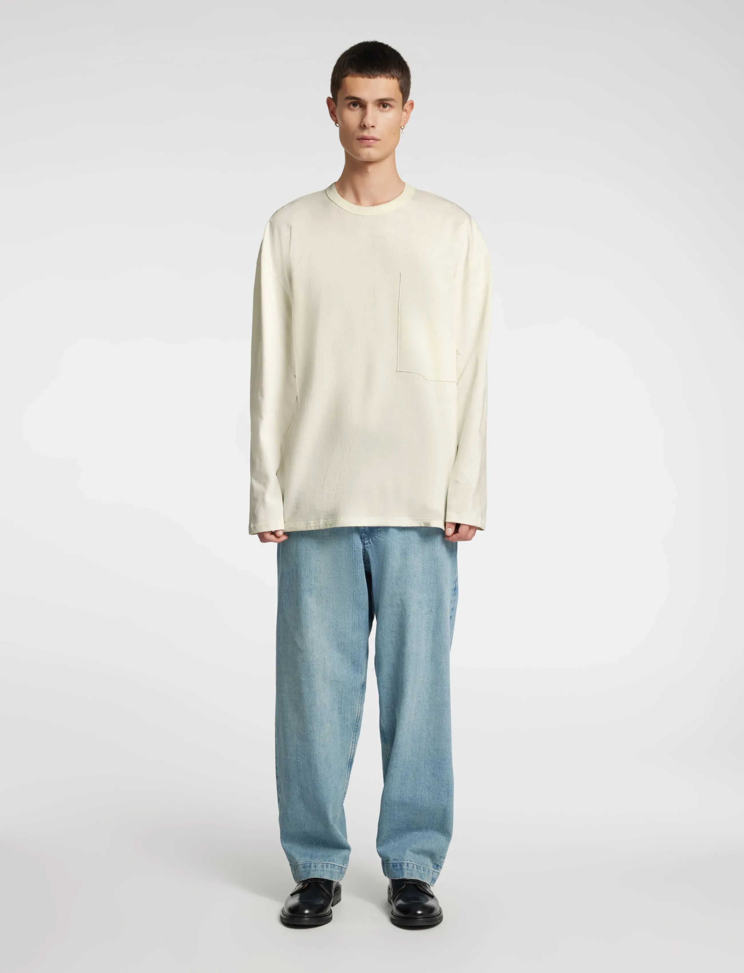 Annarr - ANRFENRIR LS O-NECK TEE - coconut milk - 4