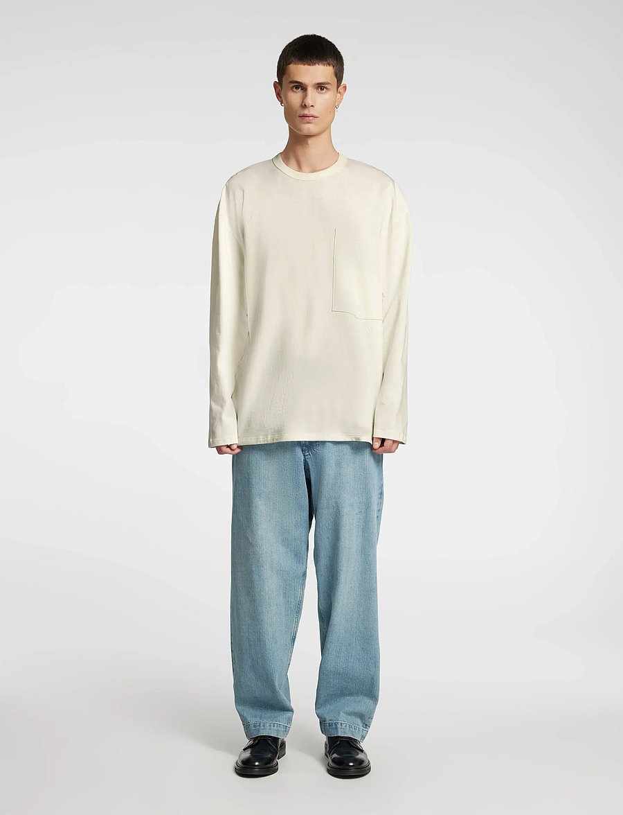 Annarr - ANRFENRIR LS O-NECK TEE - langærmede t-shirts - coconut milk - 4
