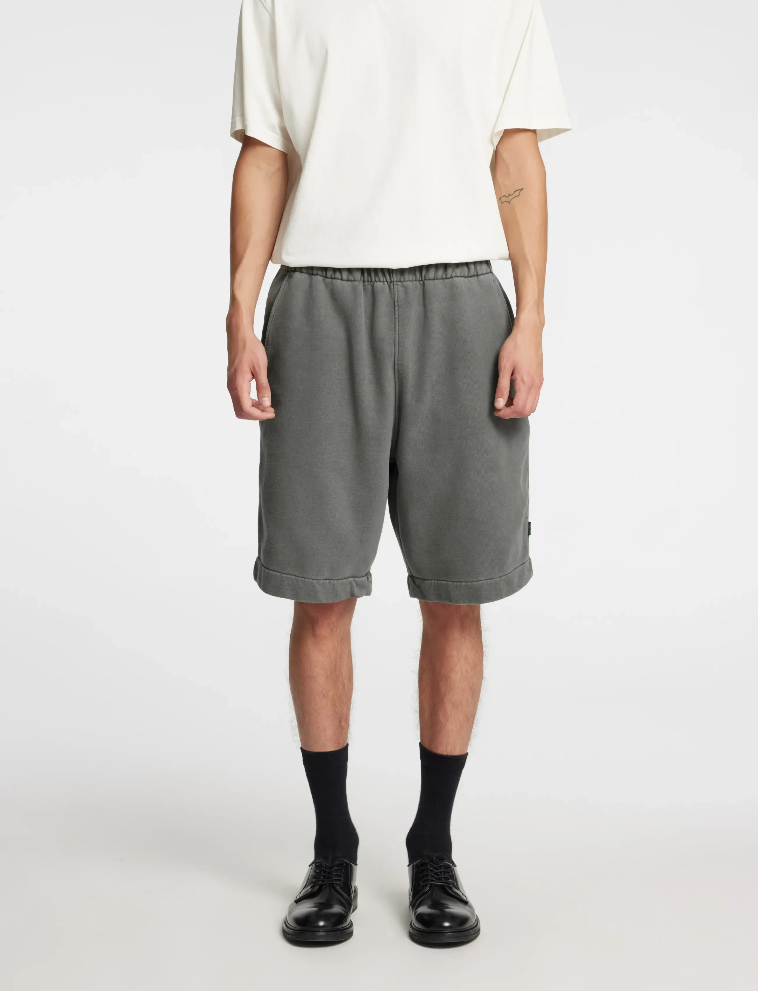 Annarr Anrhoyt Washed Shorts, L, Grau - Casual Männerswear