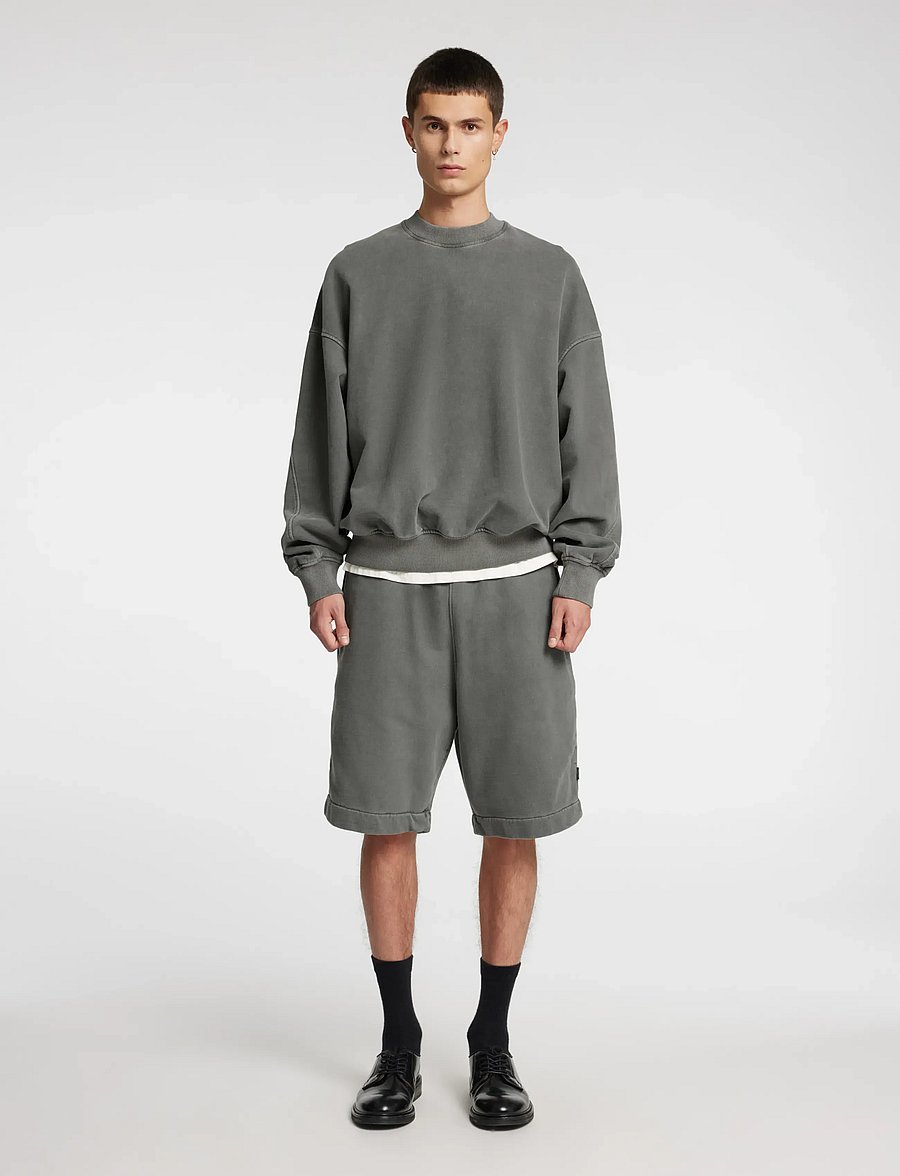 Annarr - ANRHOYT WASHED SHORTS - sweatshorts - forged iron - 4