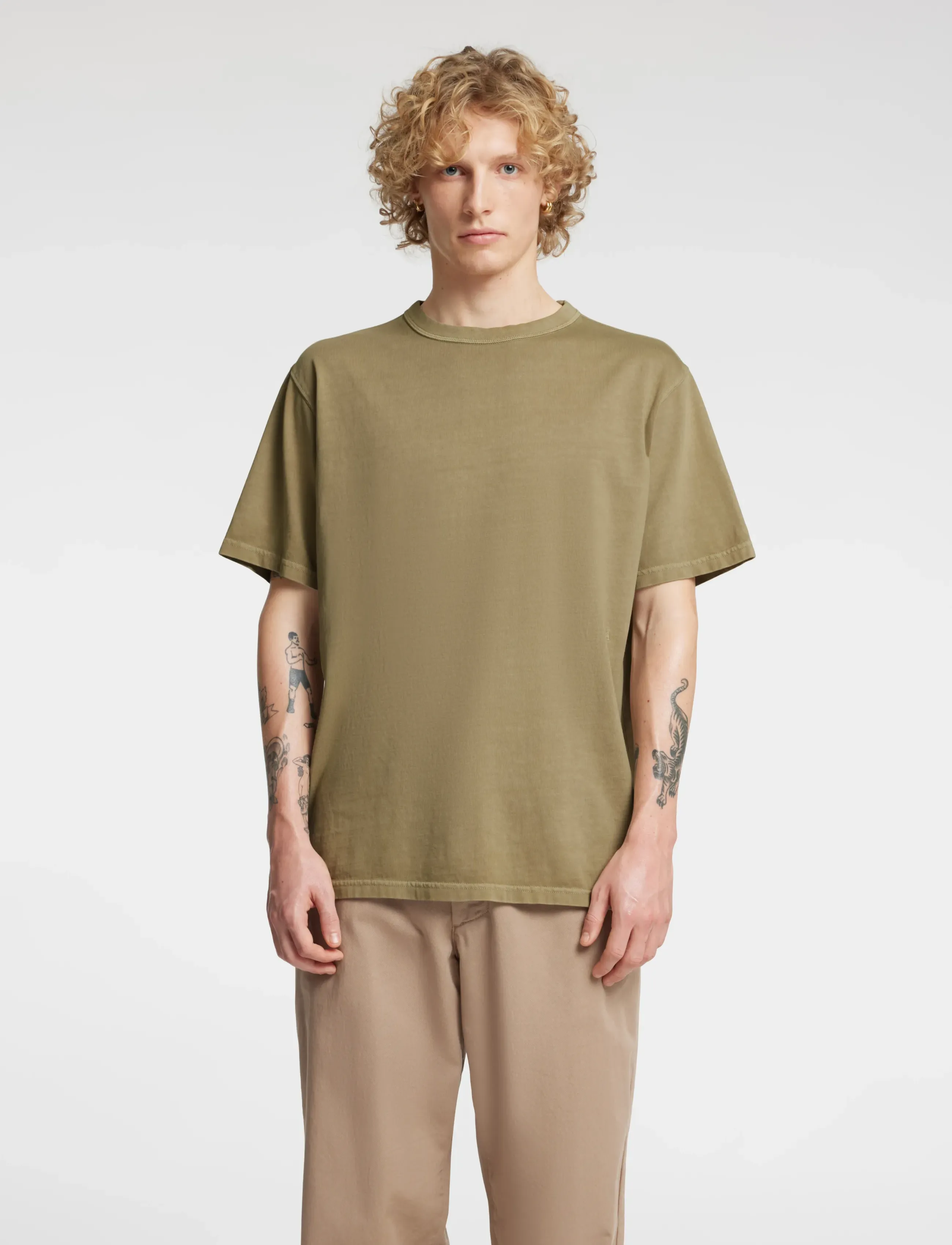 Annarr ANRRO SS O-NECK TEE - Annarr - WEATHERED TEAK / beige