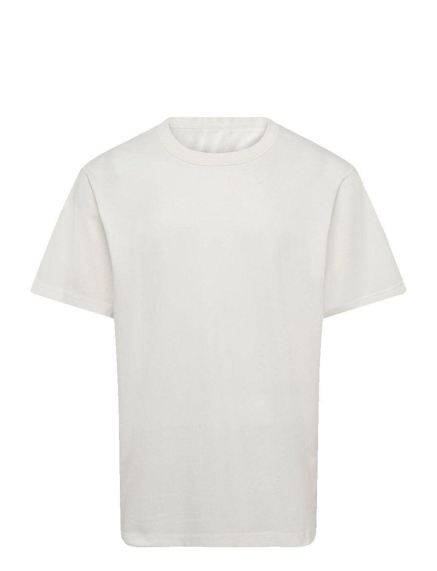 Annarr - ANRRO DIEGO SS O-NECK TEE - kortärmade t-shirts - coconut milk - 1
