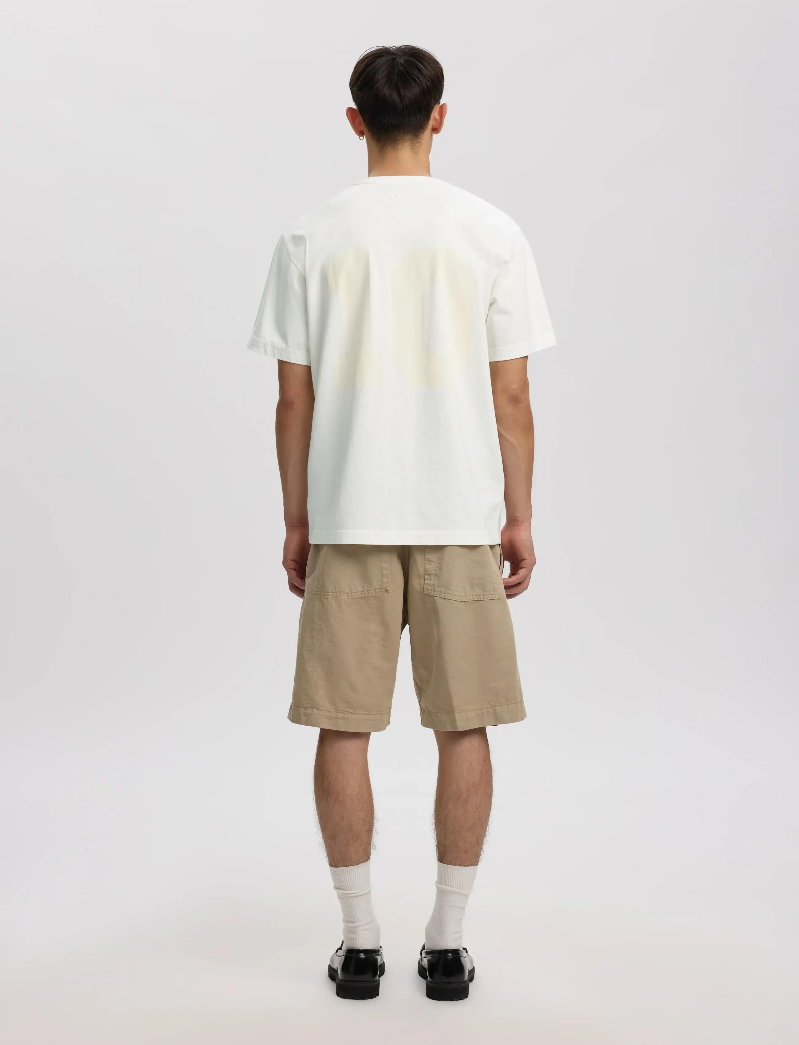 Annarr - ANRRO DIEGO SS O-NECK TEE - kortärmade t-shirts - coconut milk - 3