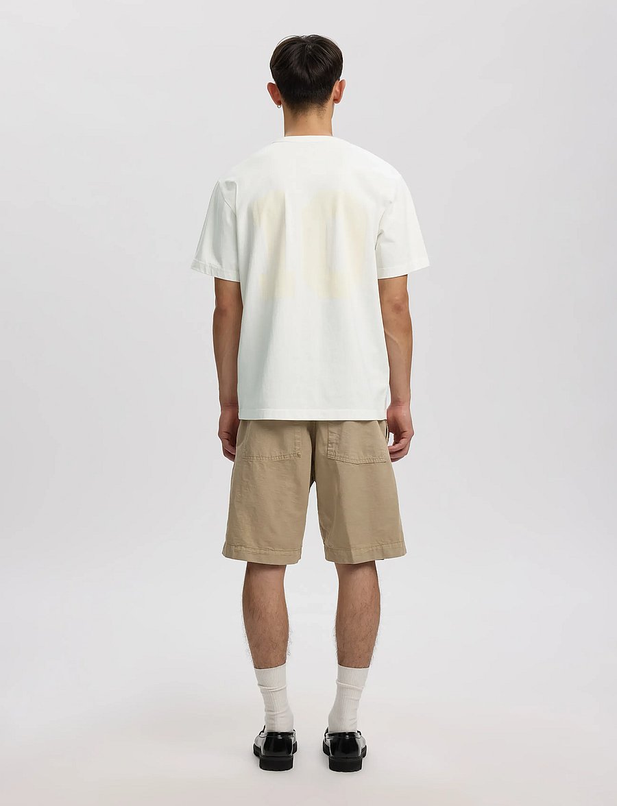 Annarr - ANRRO DIEGO SS O-NECK TEE - kortärmade t-shirts - coconut milk - 3