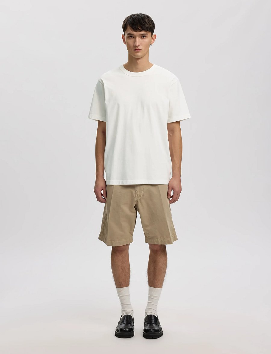 Annarr - ANRRO DIEGO SS O-NECK TEE - kortärmade t-shirts - coconut milk - 4