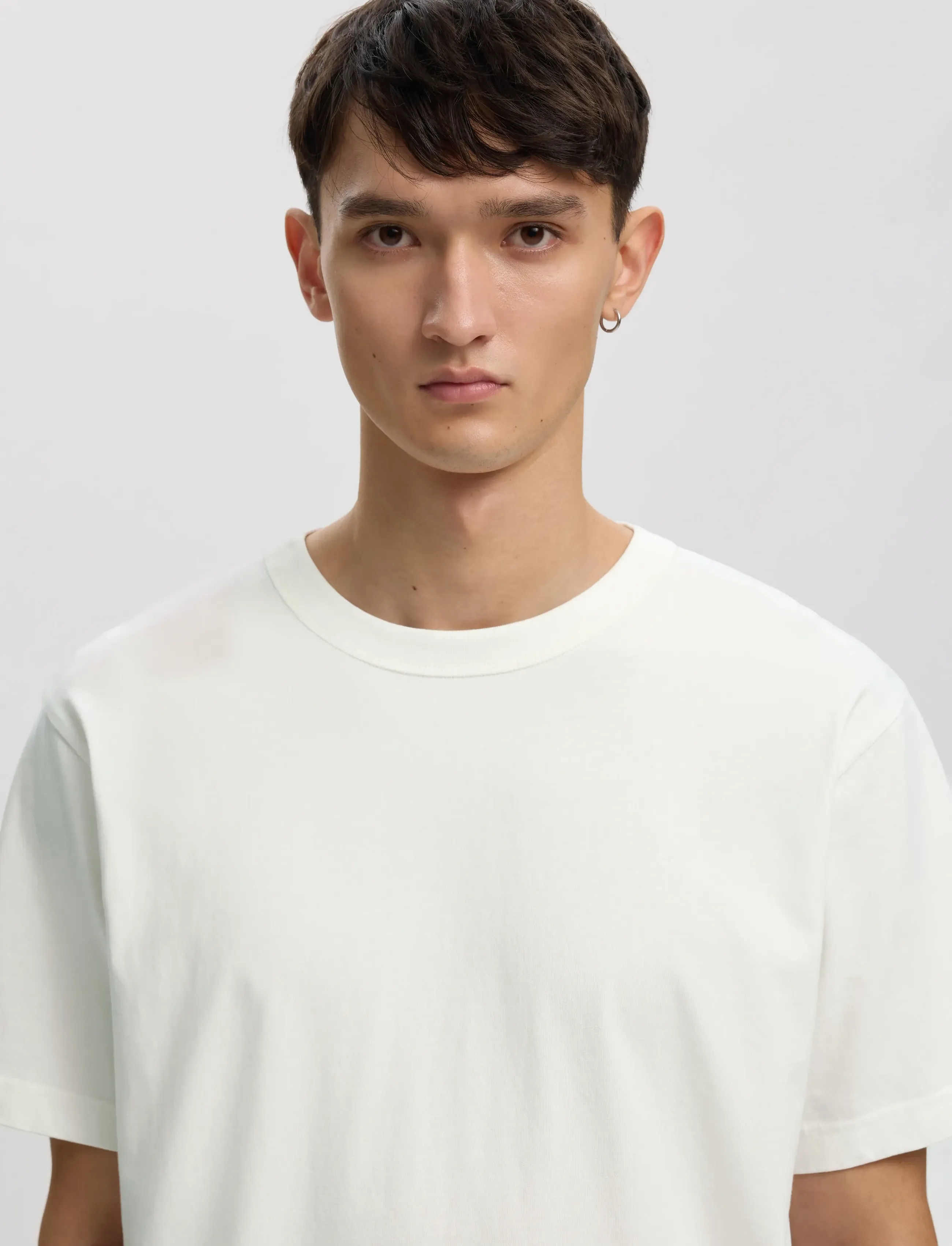 Annarr - ANRRO DIEGO SS O-NECK TEE - kortärmade t-shirts - coconut milk - 5