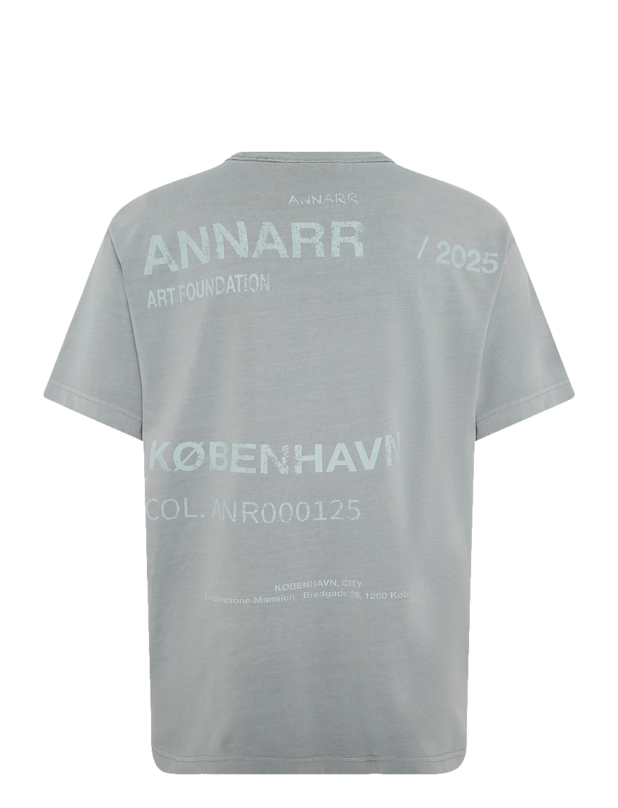 Annarr - ANRRO CPH SS O-NECK TEE - sharkskin - 2