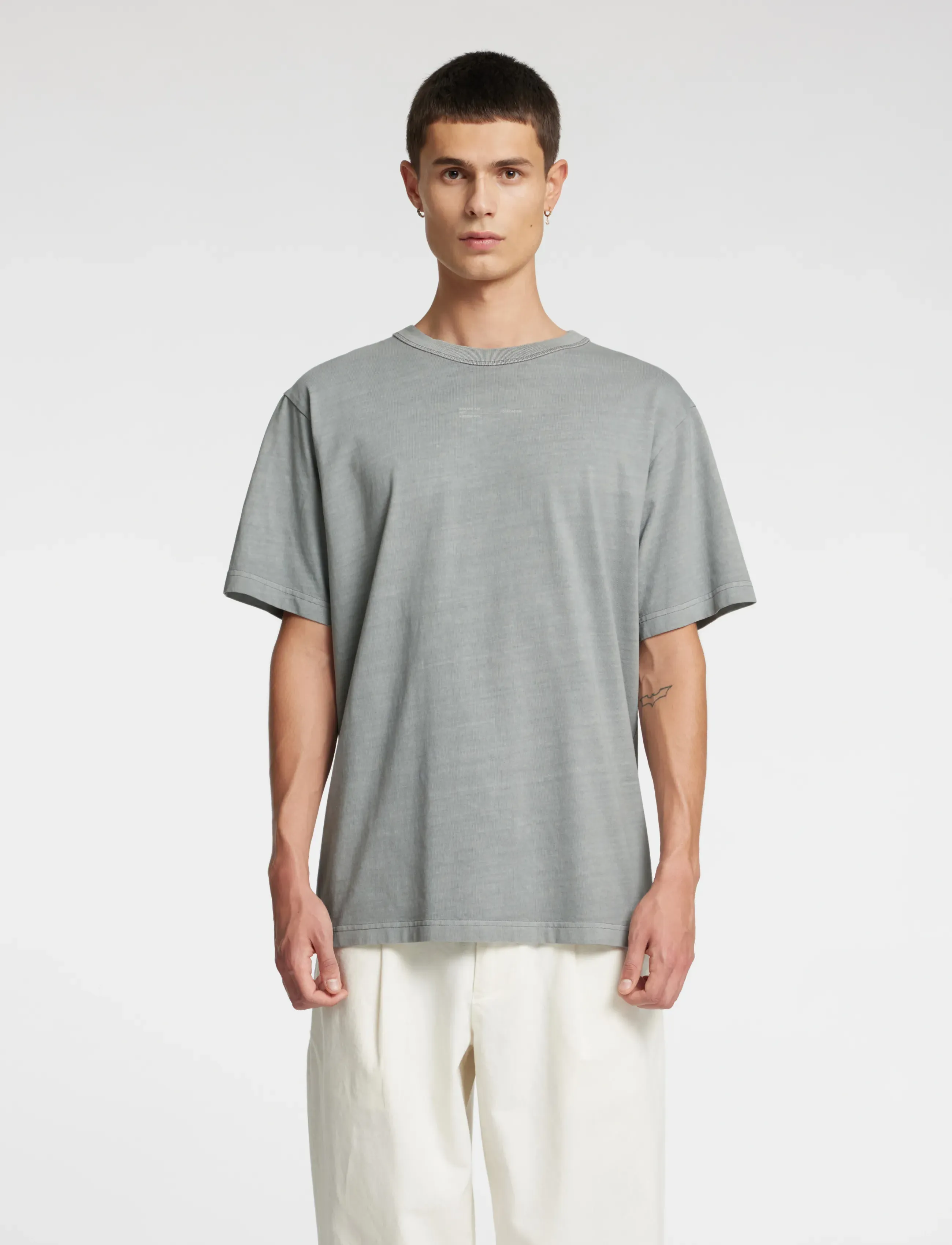 Annarr ANRRO CPH SS O-NECK TEE - T-shirts - SHARKSKIN / grey