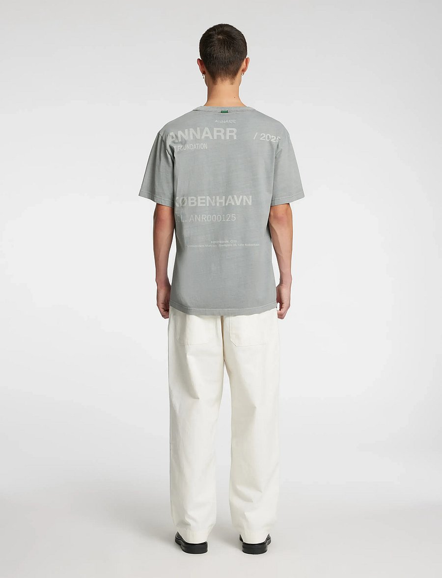 Annarr - ANRRO CPH SS O-NECK TEE - sharkskin - 3