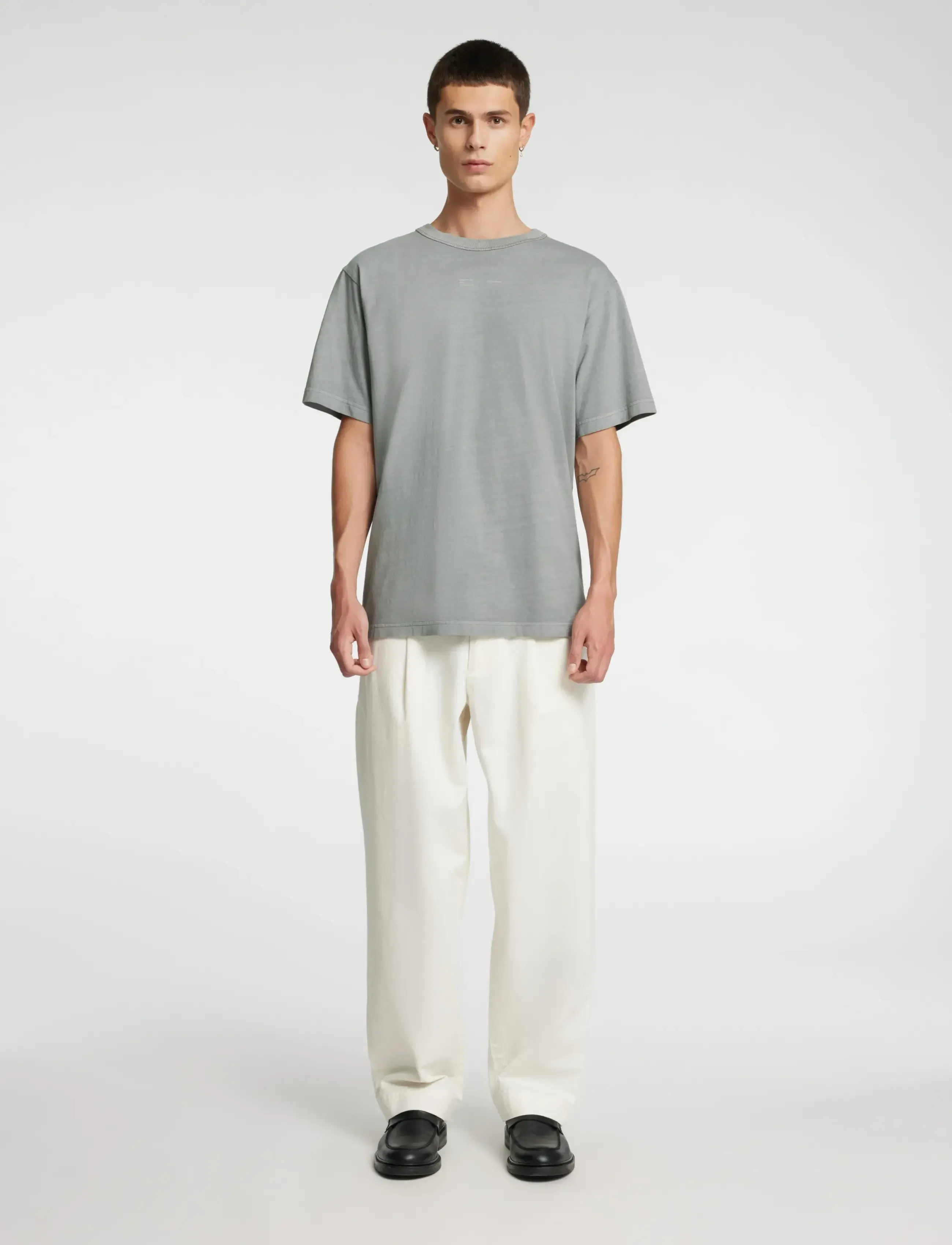 Annarr - ANRRO CPH SS O-NECK TEE - sharkskin - 4