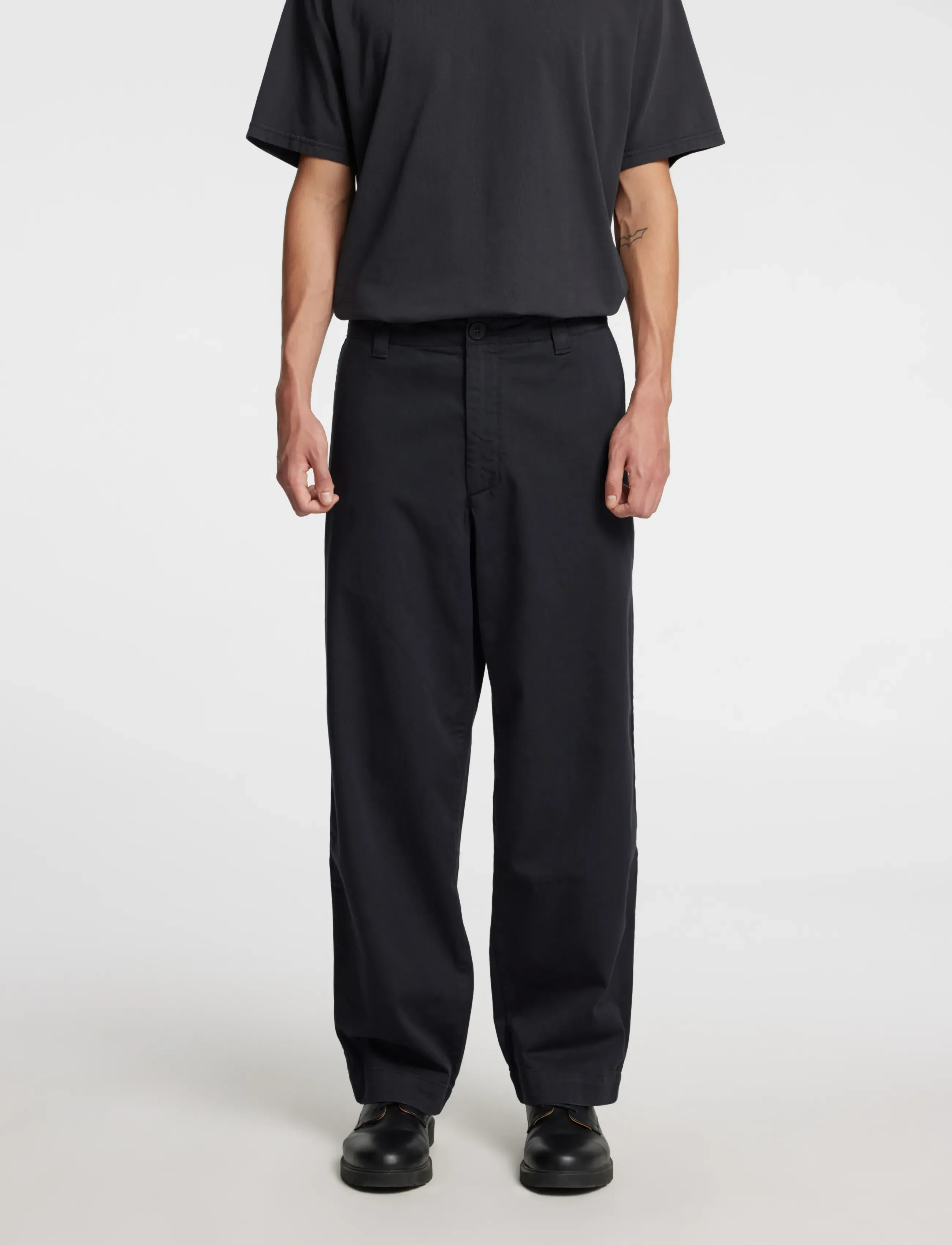 Annarr Anrstorm Gmt Dyed Chino Pants, Mænd, Korte Chino Bukser, Sort, Str: 30