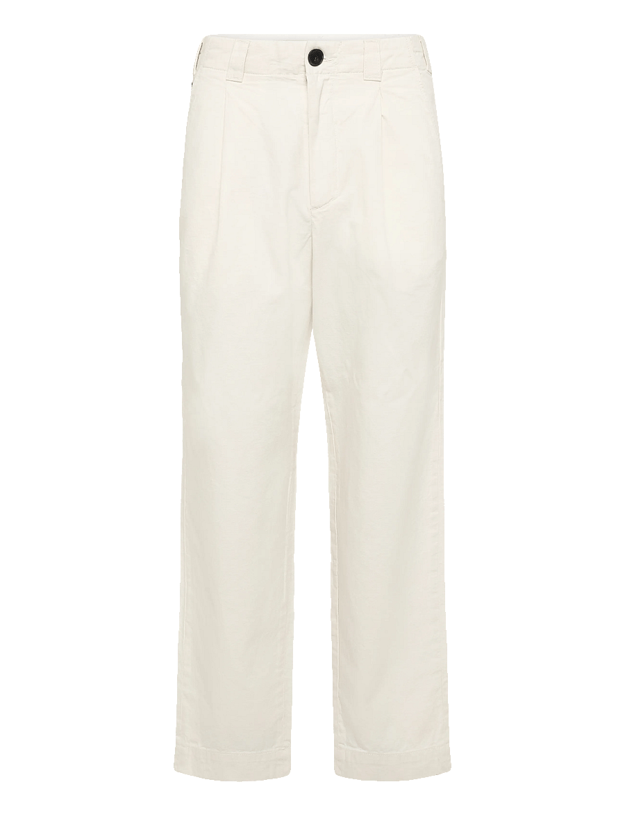 Annarr - ANRHALDEN CHINO STRUCTURE PANTS - leinenhosen - coconut milk - 1