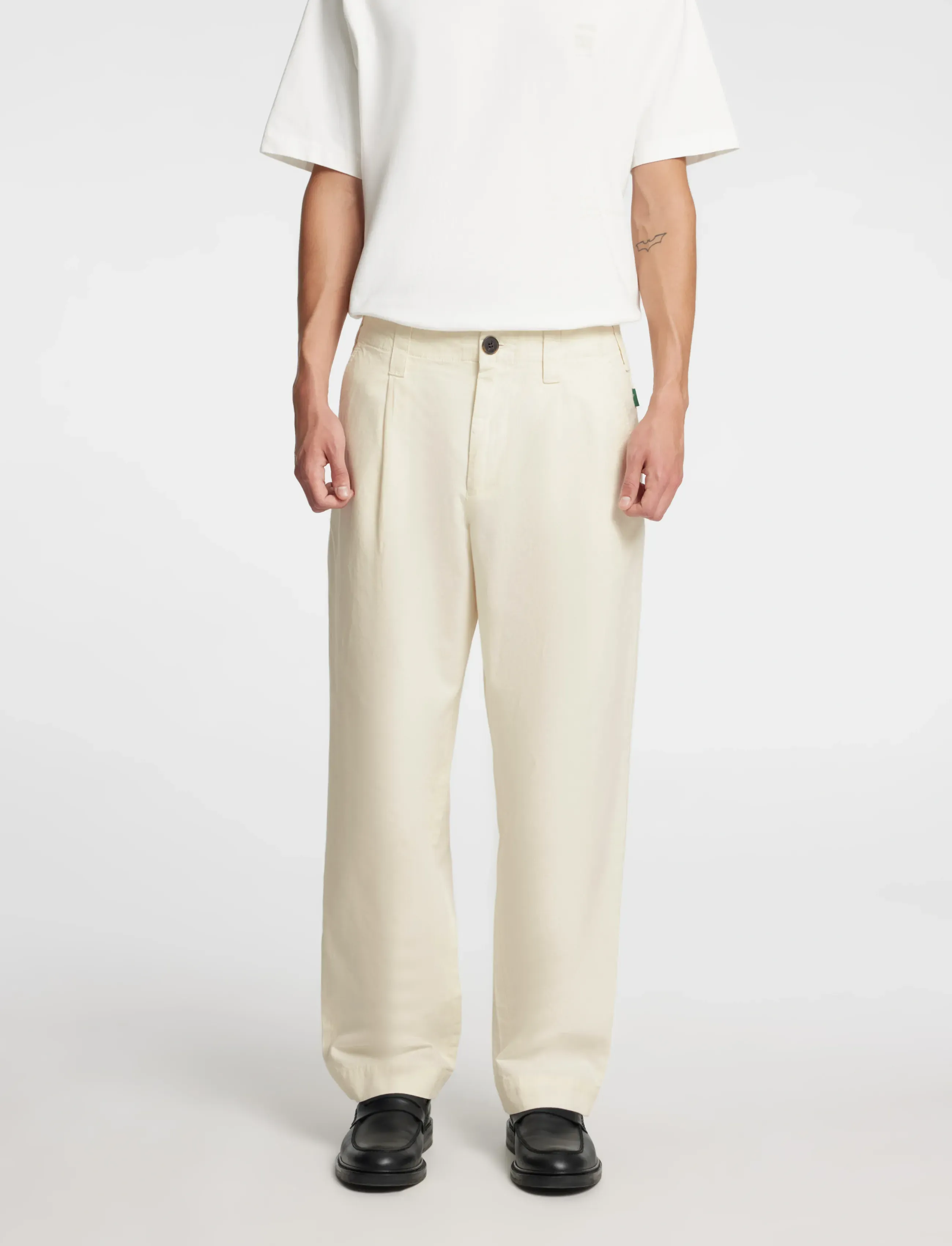 Annarr Anrhalden Chino Structure Pants, 36, Cream, Bukser > Chinos, Herre