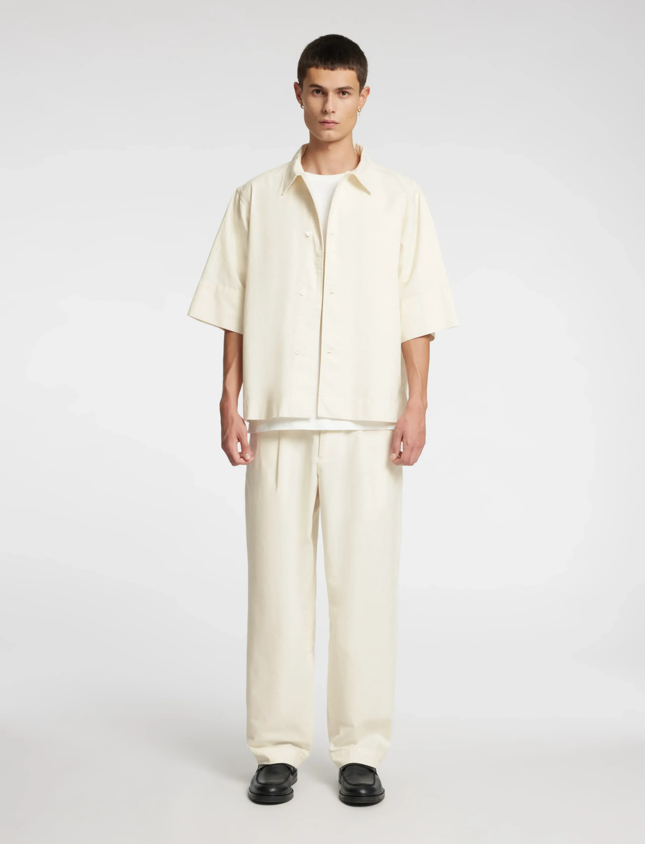 Annarr - ANRHALDEN CHINO STRUCTURE PANTS - coconut milk - 4
