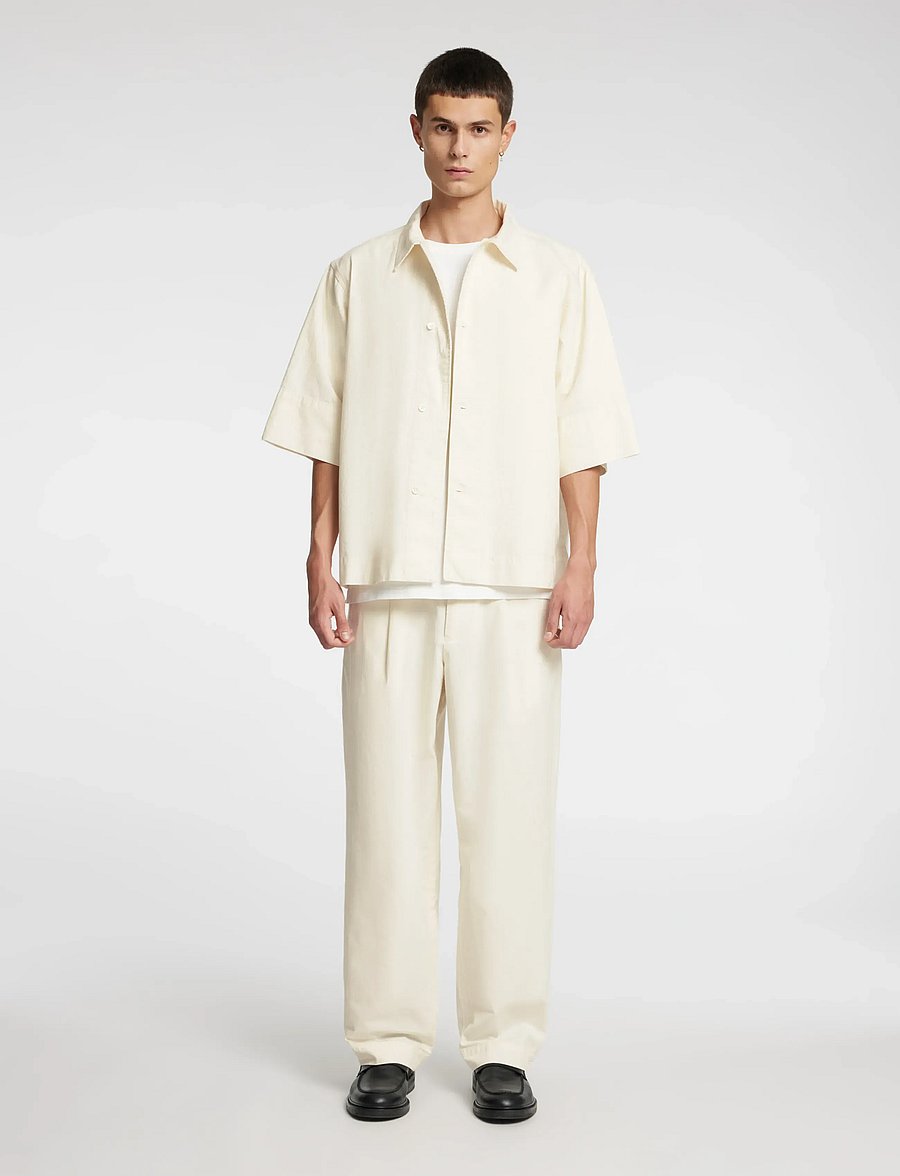 Annarr - ANRHALDEN CHINO STRUCTURE PANTS - leinenhosen - coconut milk - 4