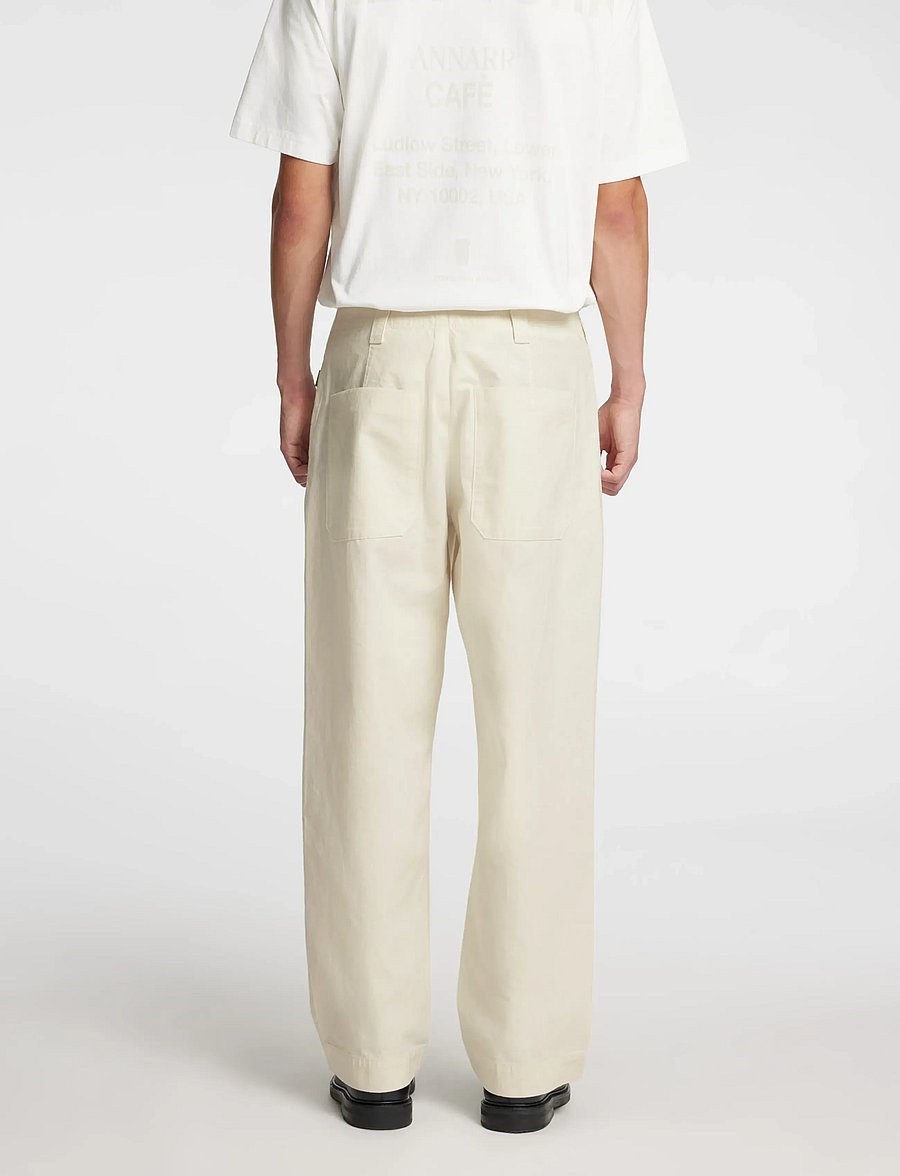 Annarr - ANRHALDEN CHINO STRUCTURE PANTS - leinenhosen - coconut milk - 5