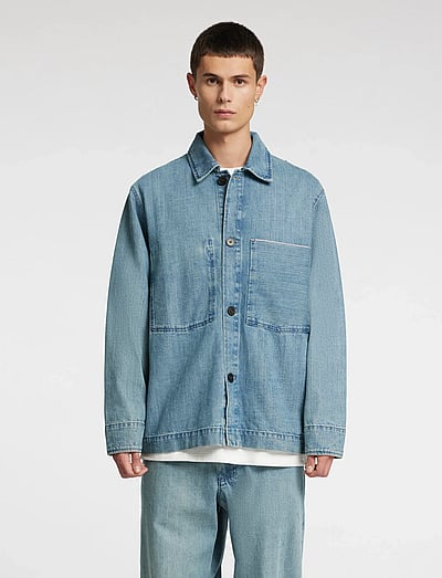 Anrfloki Selvedge Denim Lb Overshirt - Vindjakker
