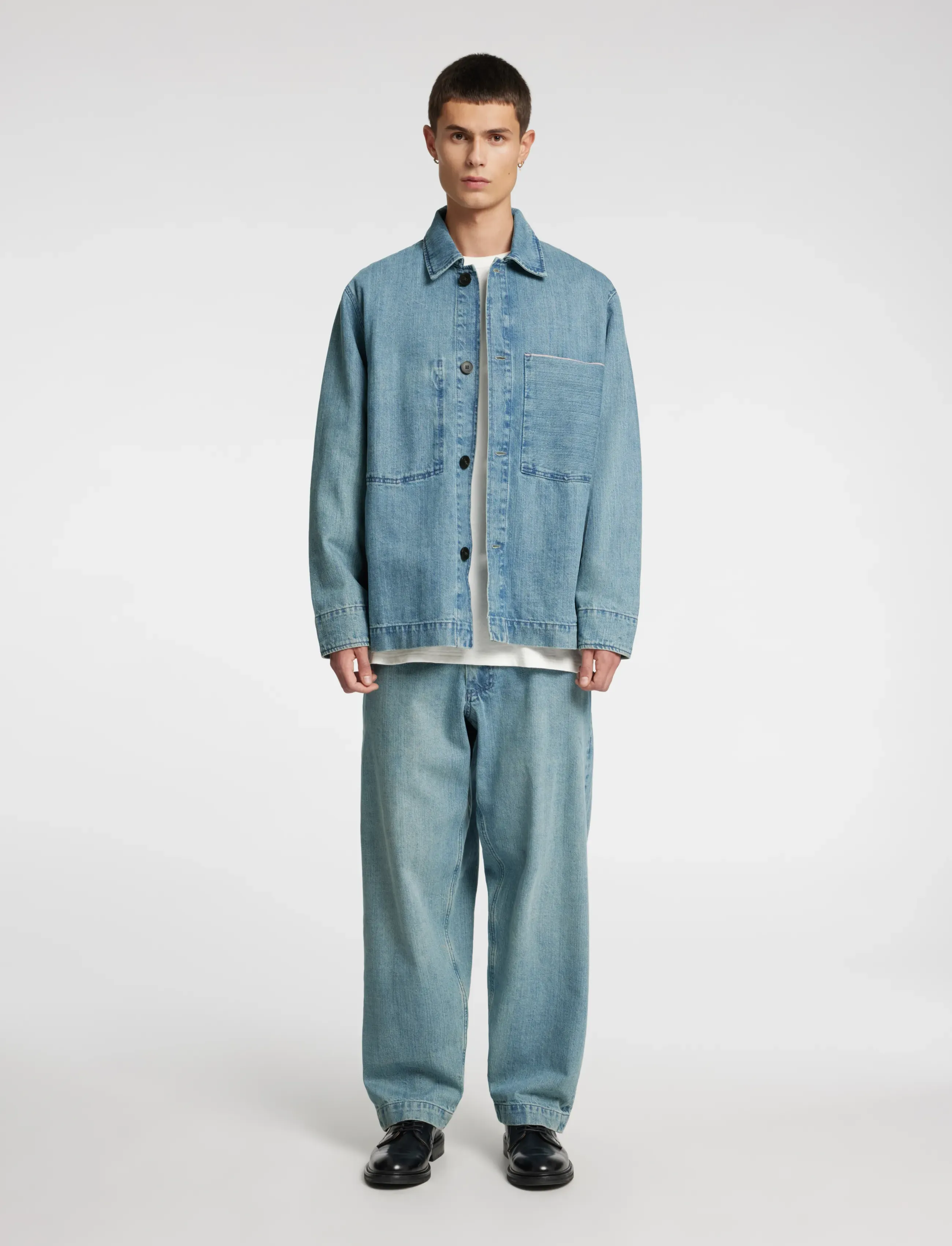 Annarr - ANRFLOKI SELVEDGE DENIM LB OVERSHIRT - light blue - 4