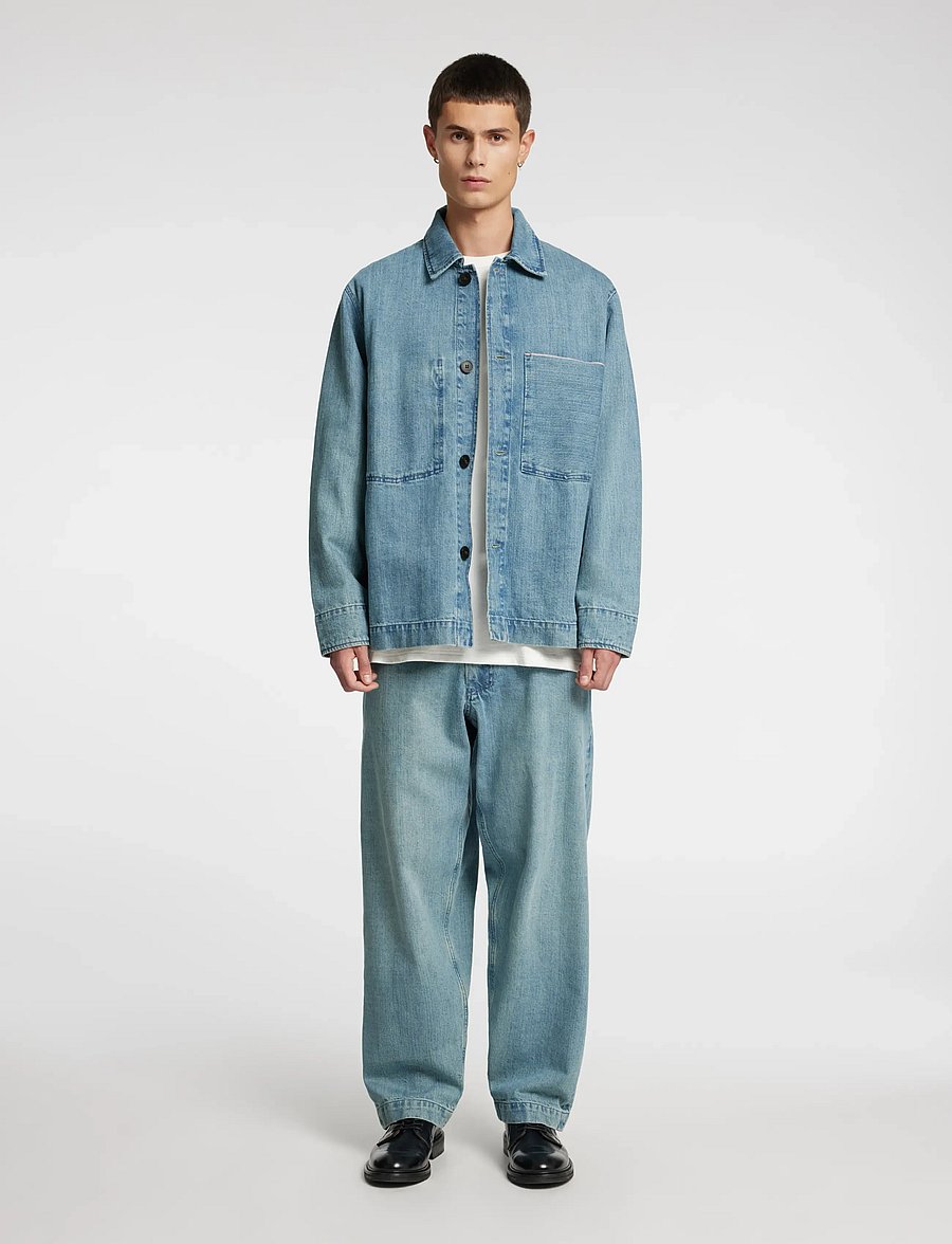 Annarr - ANRFLOKI SELVEDGE DENIM LB OVERSHIRT - light blue - 4