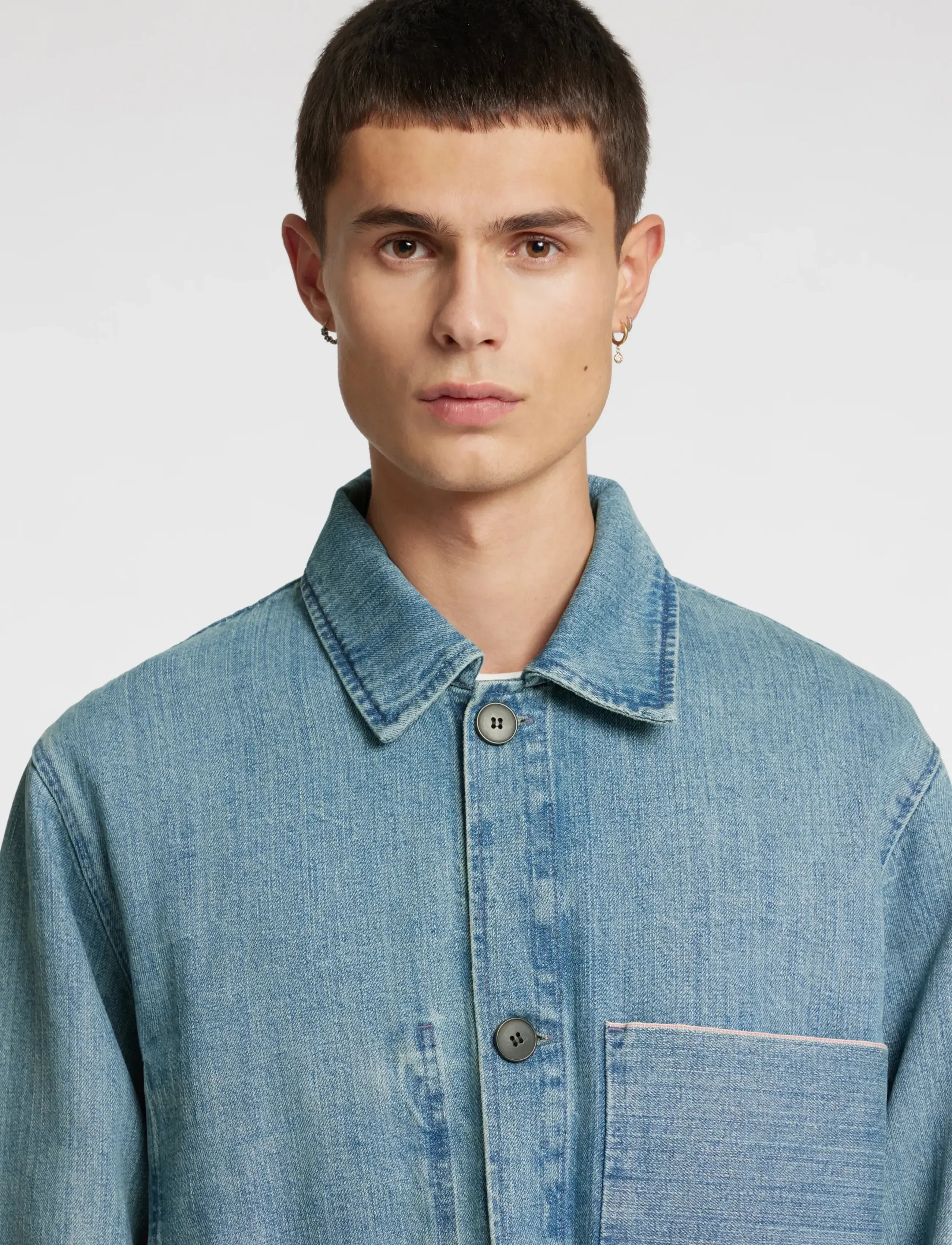 Annarr - ANRFLOKI SELVEDGE DENIM LB OVERSHIRT - light blue - 5