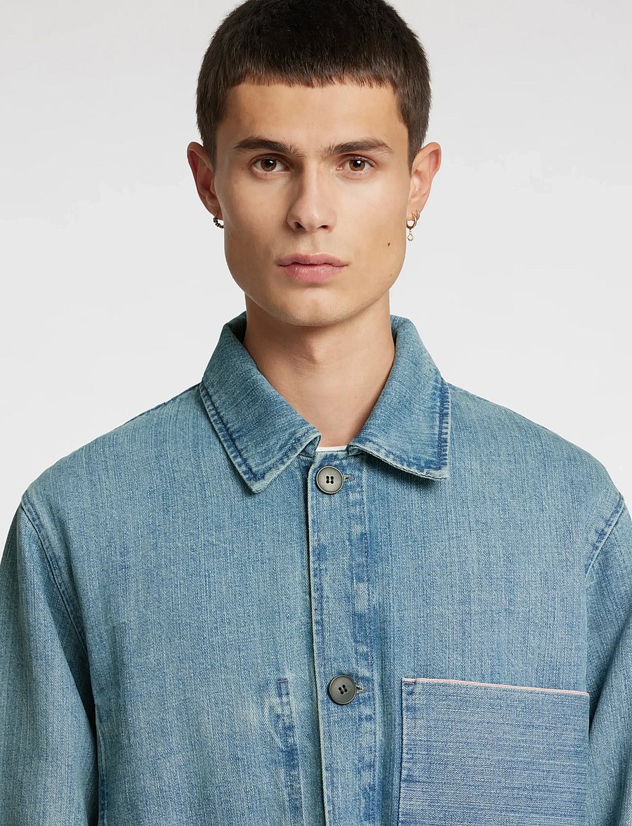 Annarr - ANRFLOKI SELVEDGE DENIM LB OVERSHIRT - light blue - 5