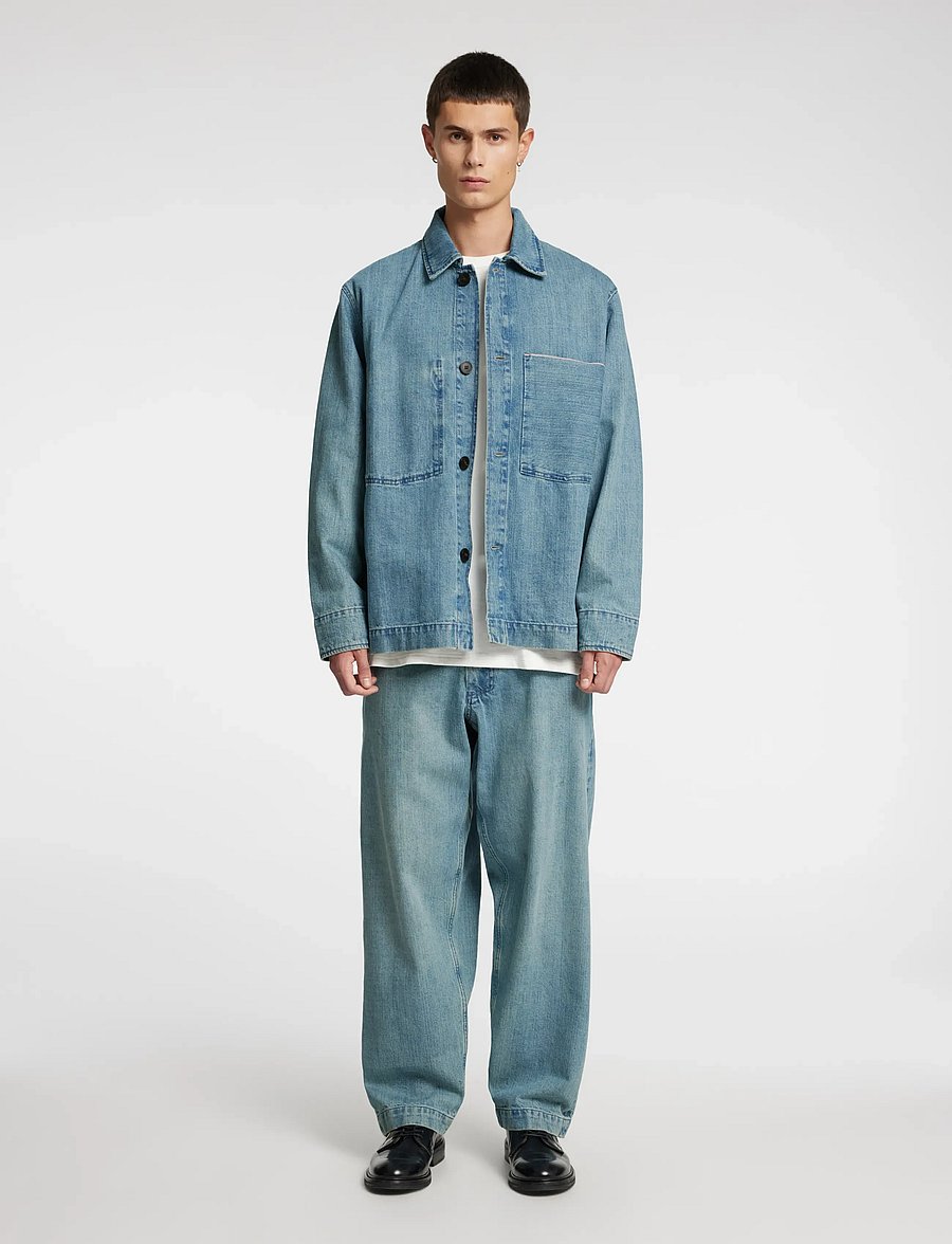 Annarr - ANRTRYGVE SELVEDGE DENIM LIGHT BLUE JNS - loose jeans - light blue - 4