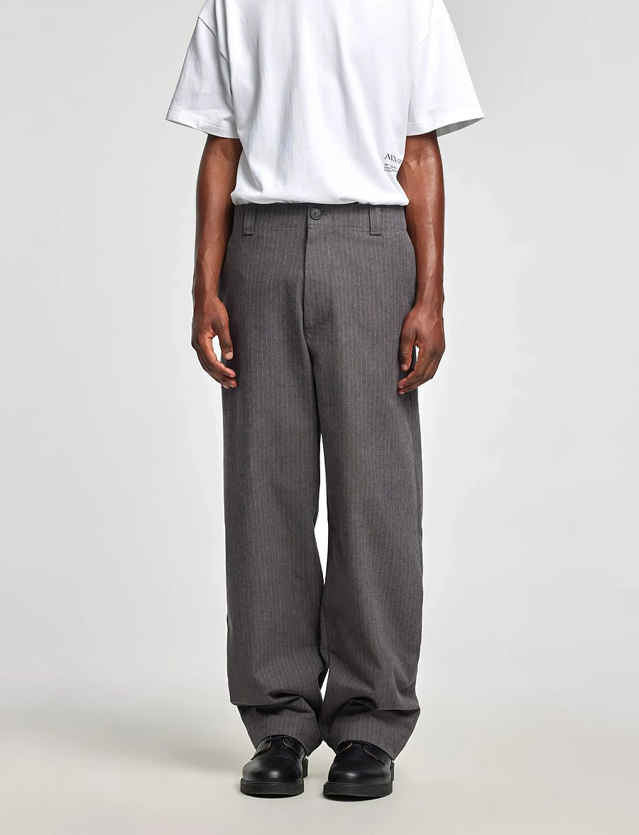 Annarr - ANRSTORM PINSTRIPE PANTS - casual bukser - dark gull gray - 0