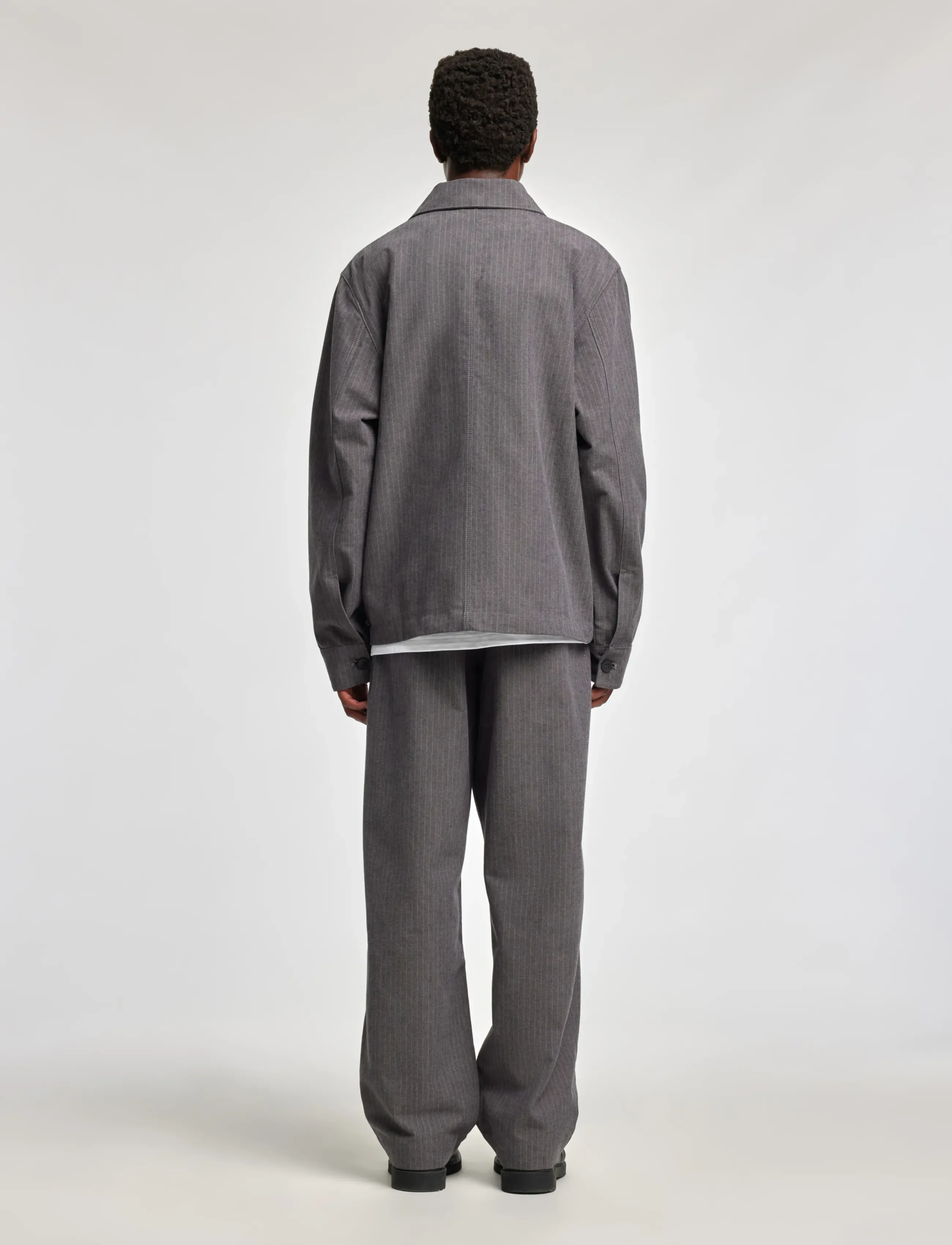 Annarr - ANRSTORM PINSTRIPE PANTS - dark gull gray - 3