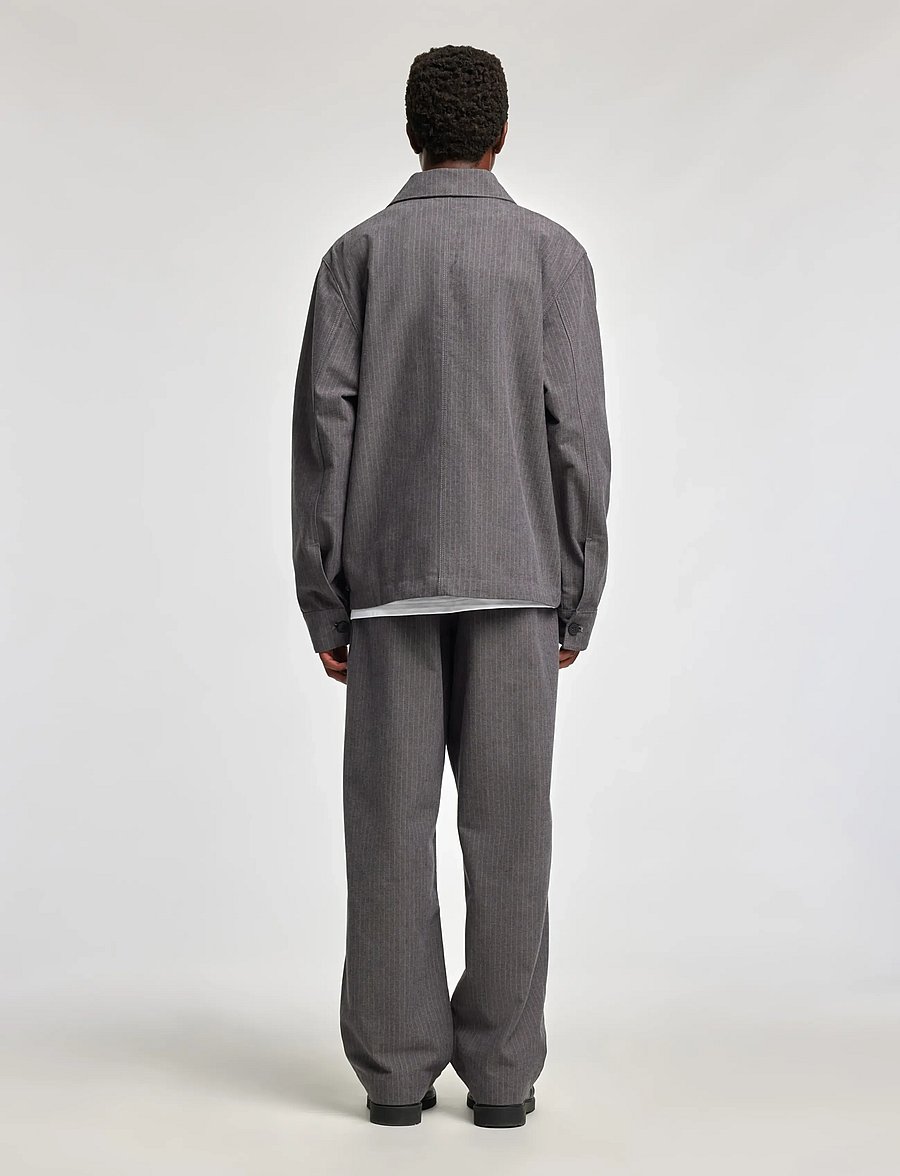 Annarr - ANRSTORM PINSTRIPE PANTS - casual bukser - dark gull gray - 3