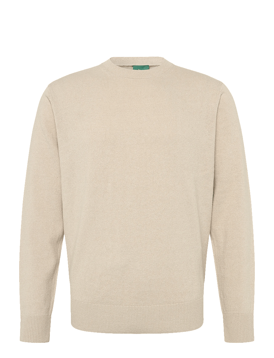 Annarr - ANRRAGI LS KNIT TWIST CREW NECK - beige - 1