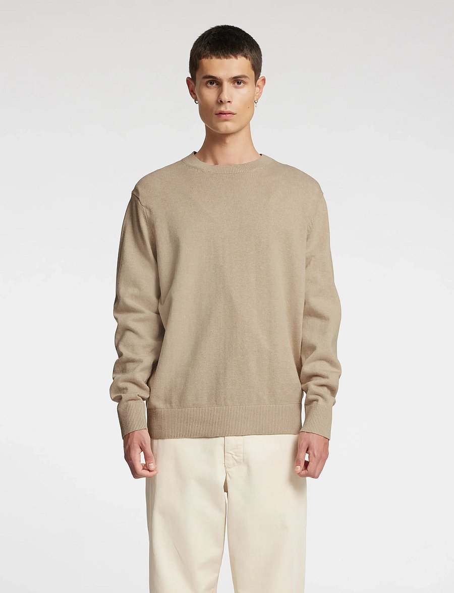 Annarr - ANRRAGI LS KNIT TWIST CREW NECK - beige - 0