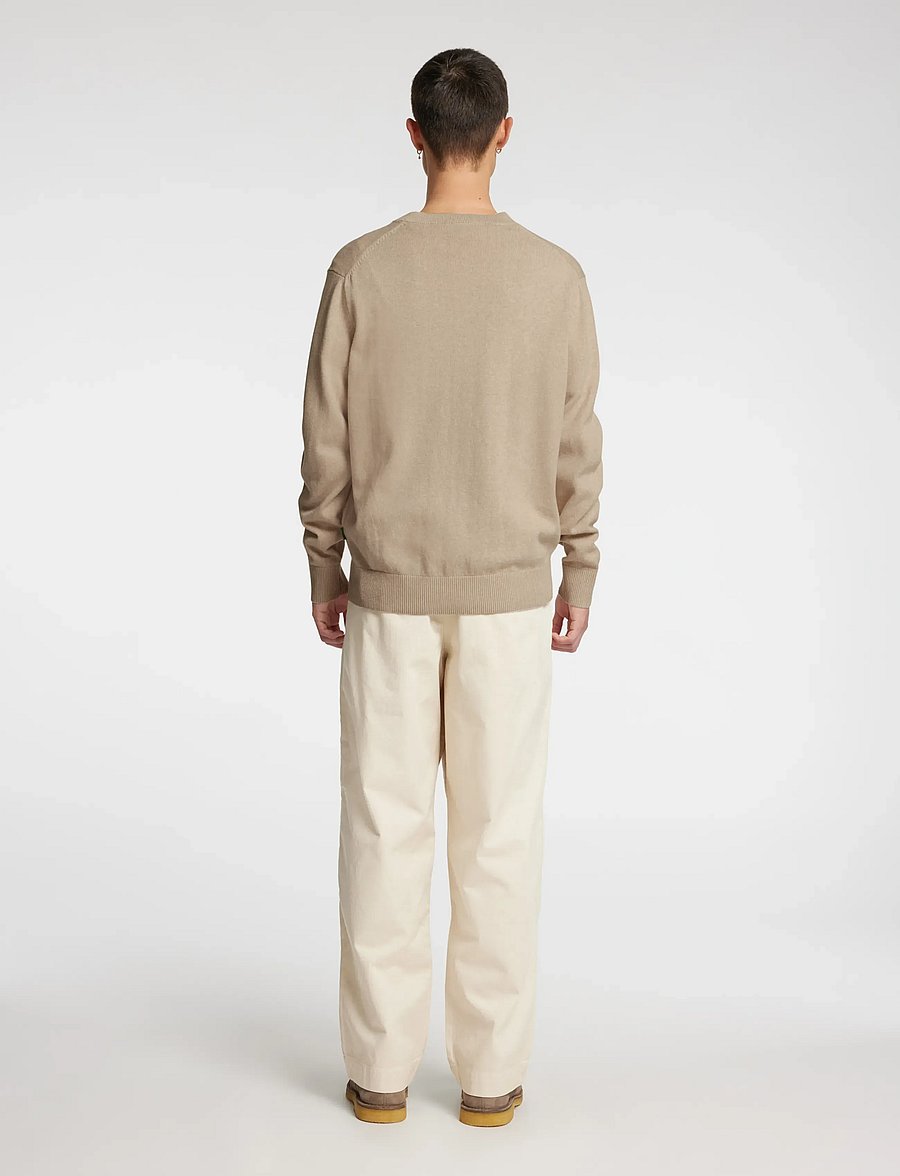 Annarr - ANRRAGI LS KNIT TWIST CREW NECK - beige - 3