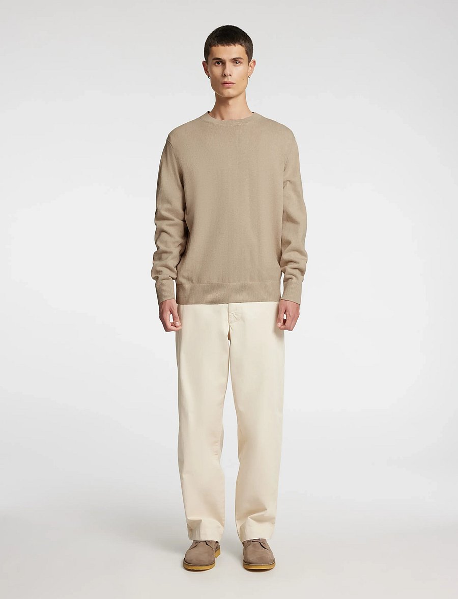 Annarr - ANRRAGI LS KNIT TWIST CREW NECK - beige - 4