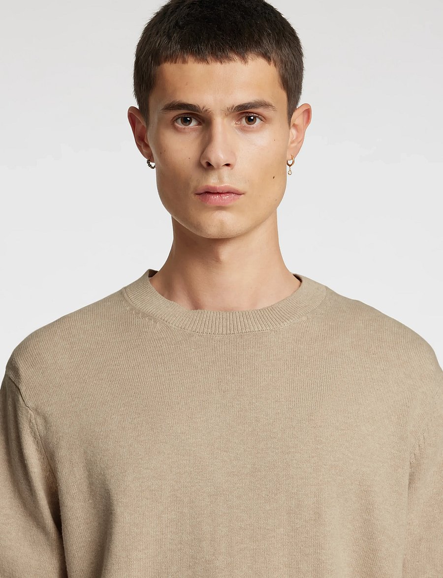 Annarr - ANRRAGI LS KNIT TWIST CREW NECK - beige - 5