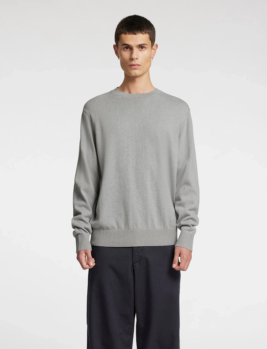 Annarr - ANRRAGI LS KNIT TWIST CREW NECK - pyöreäaukkoiset - light grey melange - 0
