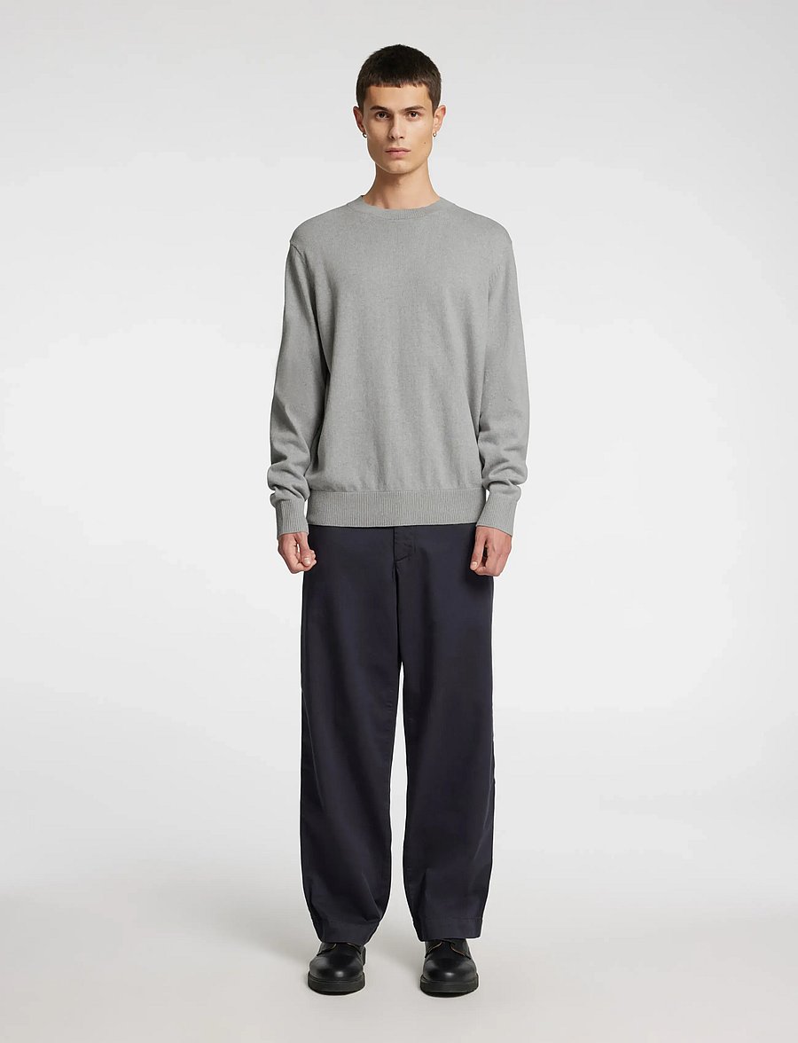 Annarr - ANRRAGI LS KNIT TWIST CREW NECK - pyöreäaukkoiset - light grey melange - 4