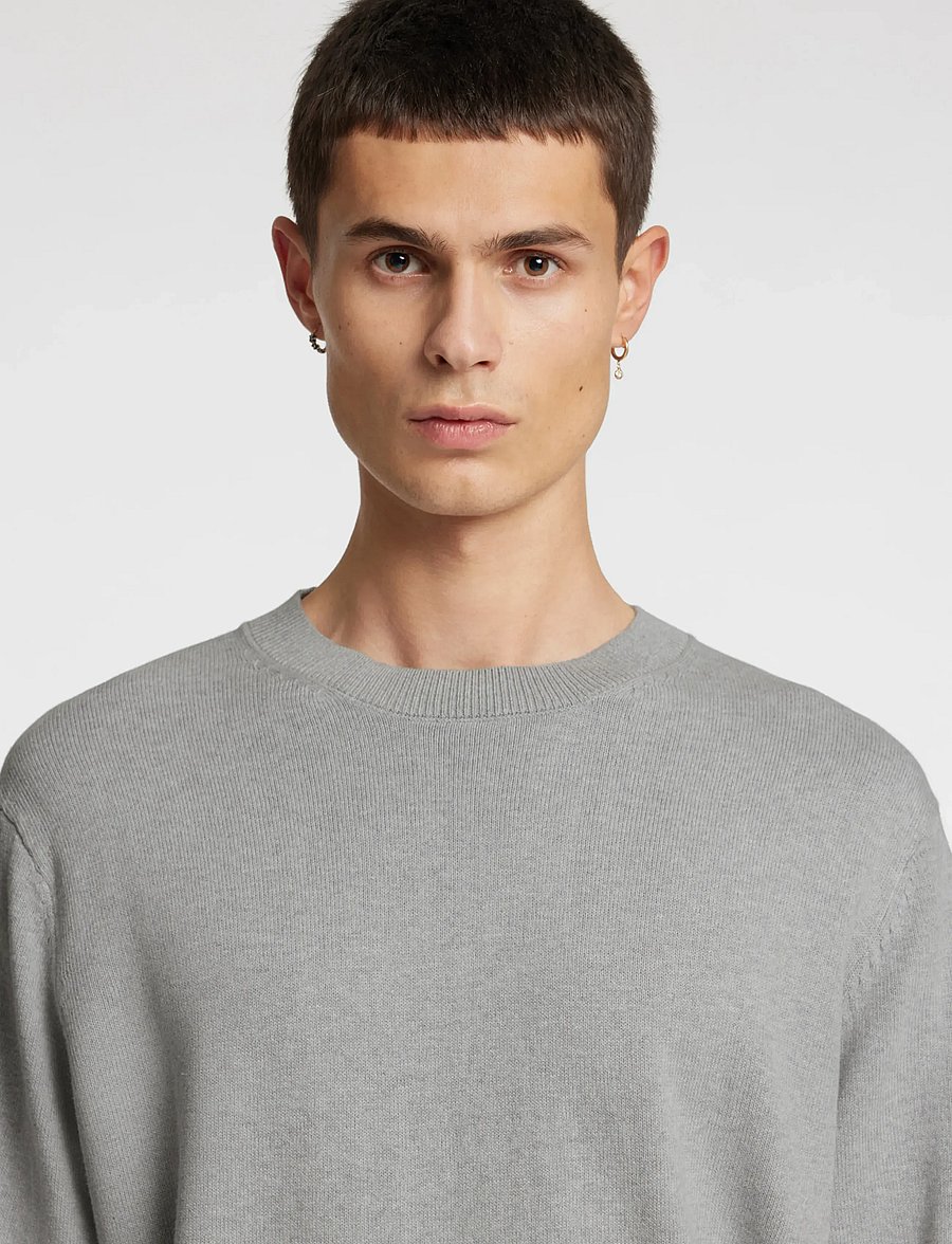 Annarr - ANRRAGI LS KNIT TWIST CREW NECK - pyöreäaukkoiset - light grey melange - 5