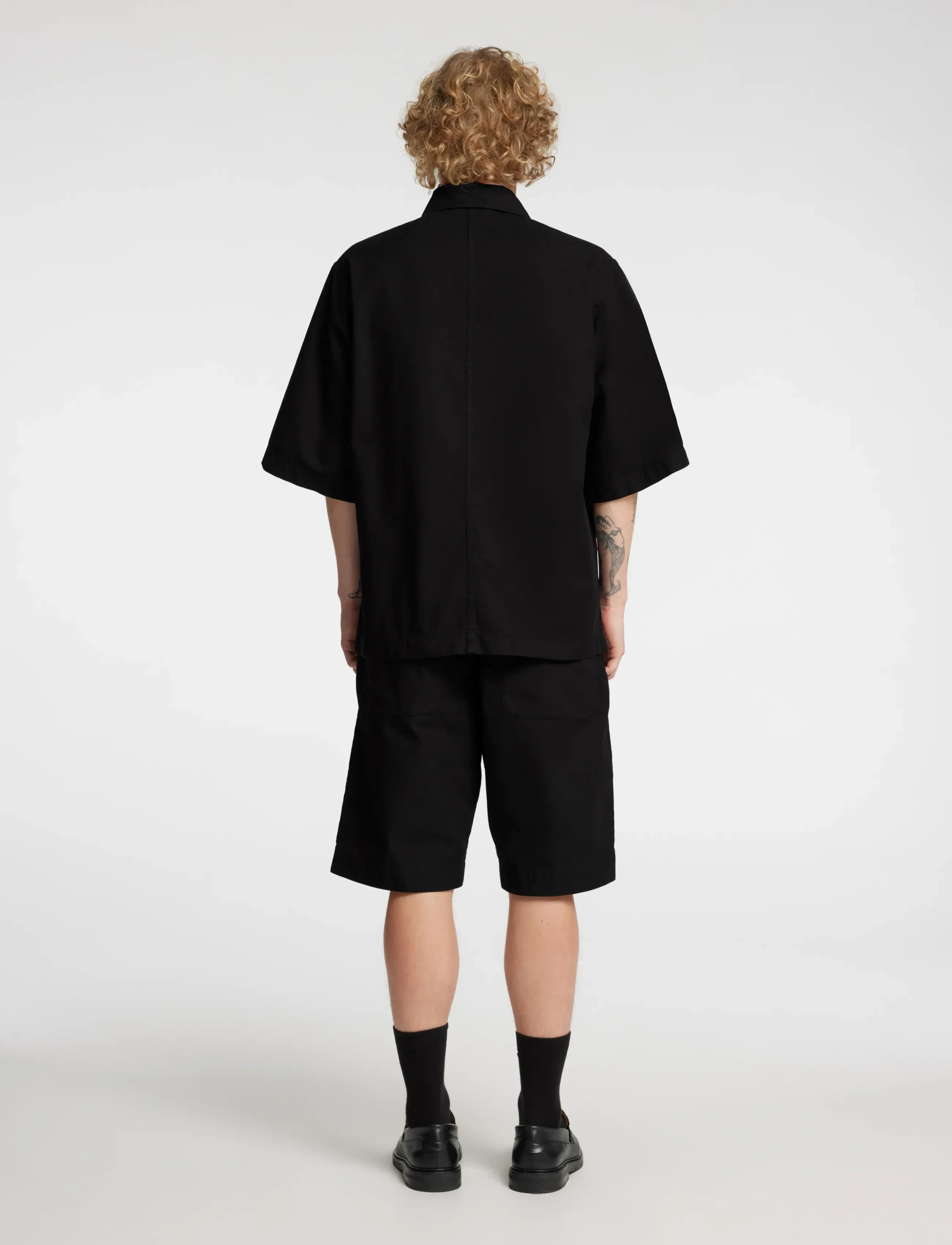 Annarr - ANRHARKI OVERSHIRT SS - kortärmade skjortor - black - 3