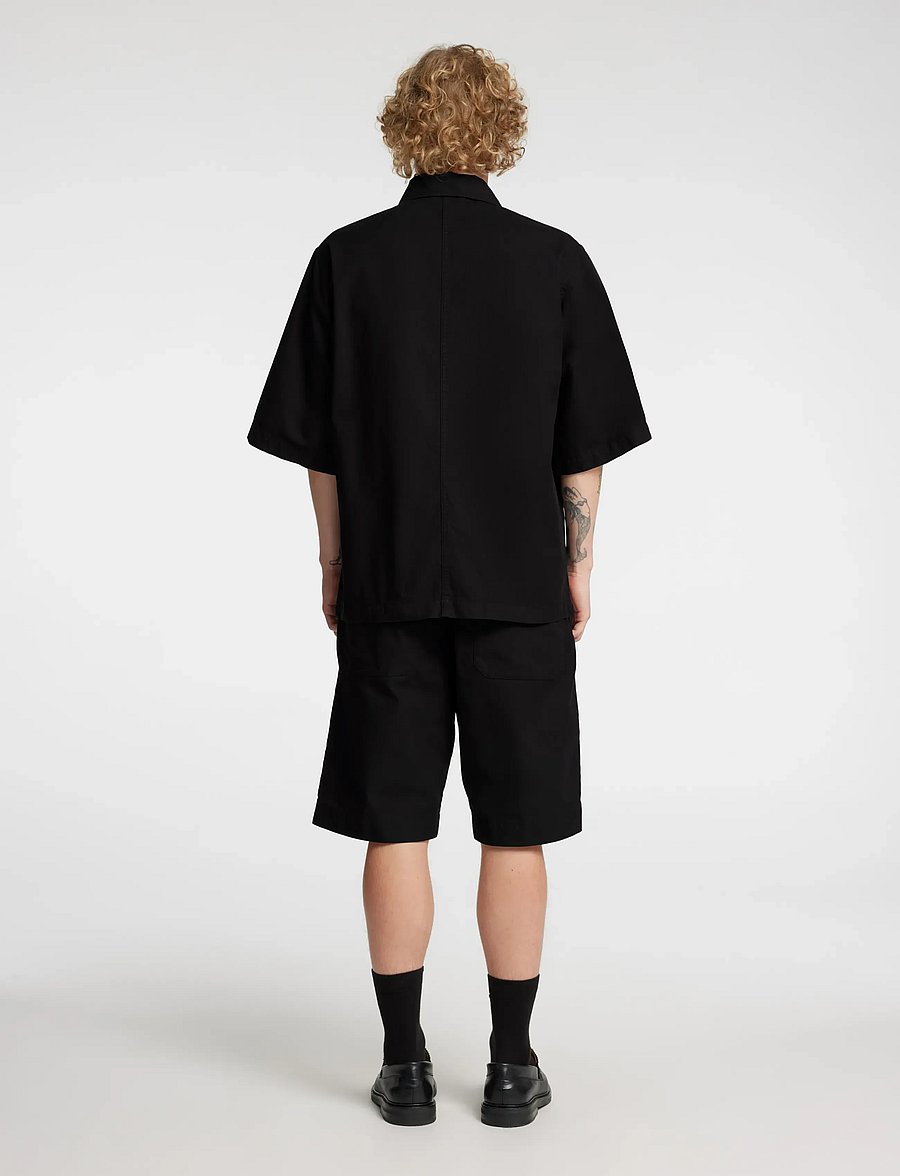 Annarr - ANRHARKI OVERSHIRT SS - kortärmade skjortor - black - 3