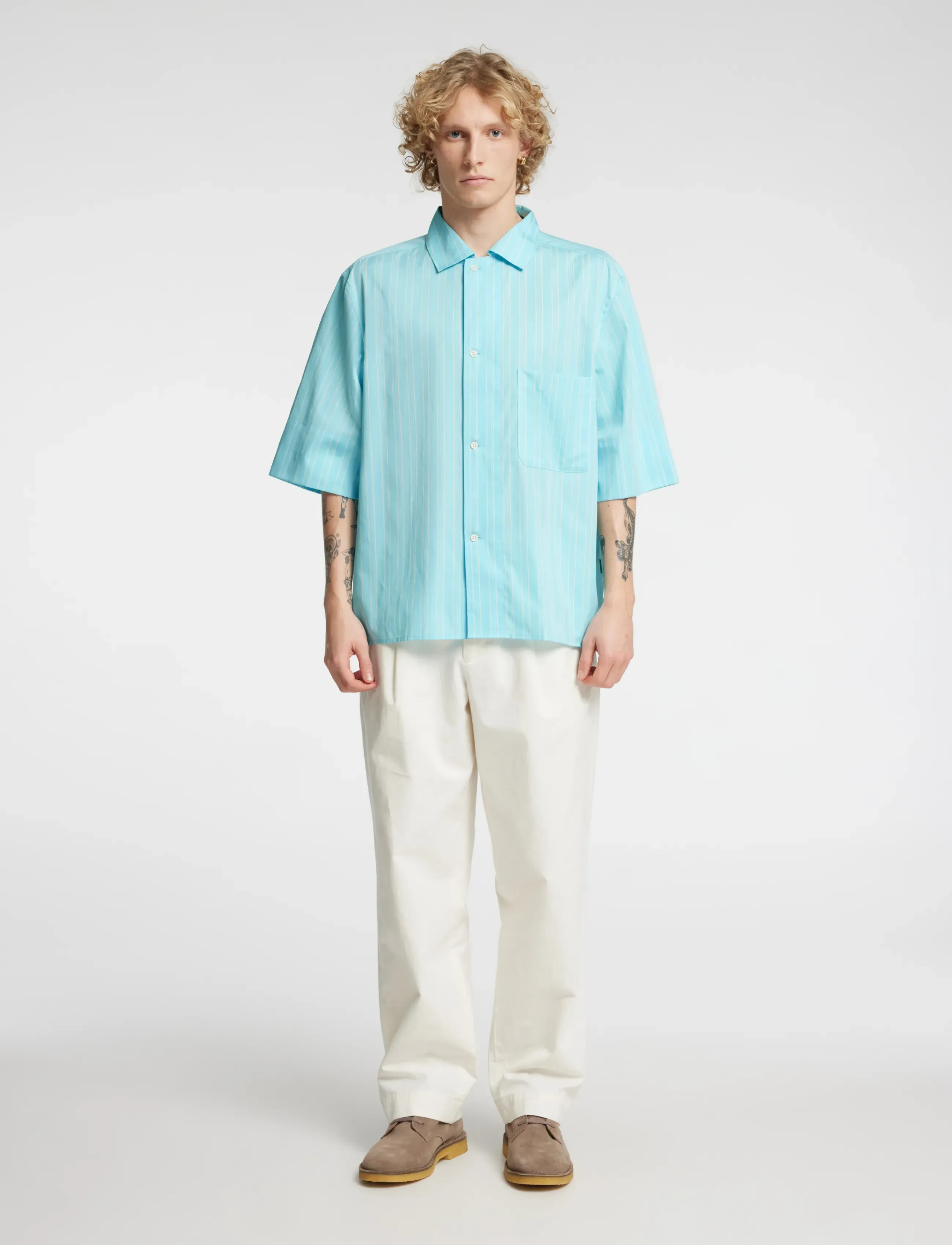Annarr - ANRHOLMES MIX SS SHIRT - blue elixir - 4