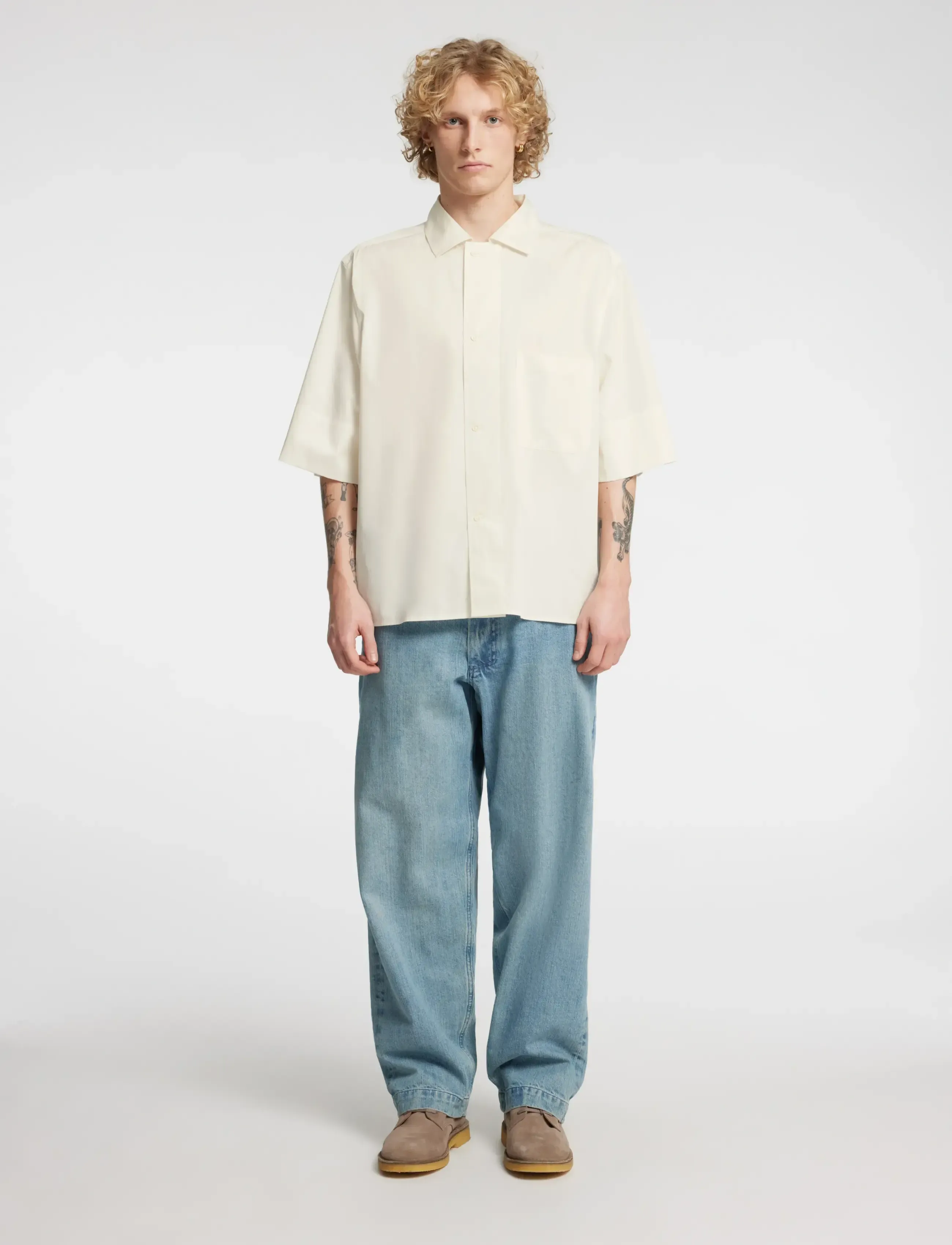 Annarr - ANRHOLMES MIX SS SHIRT - coconut milk - 4