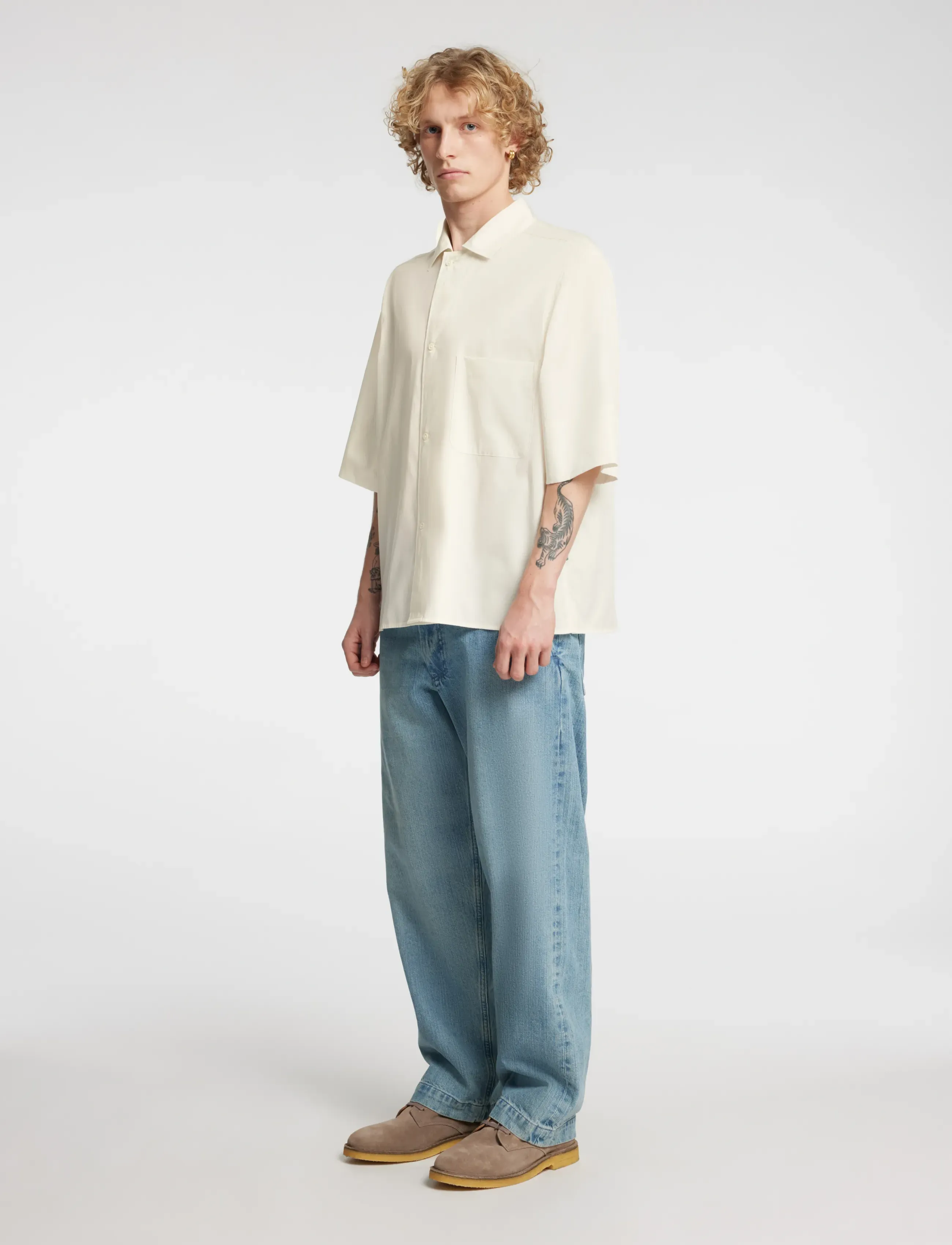 ANNARR Anrholmes Mix Ss Shirt kortärmade skjortor herr – bild 5