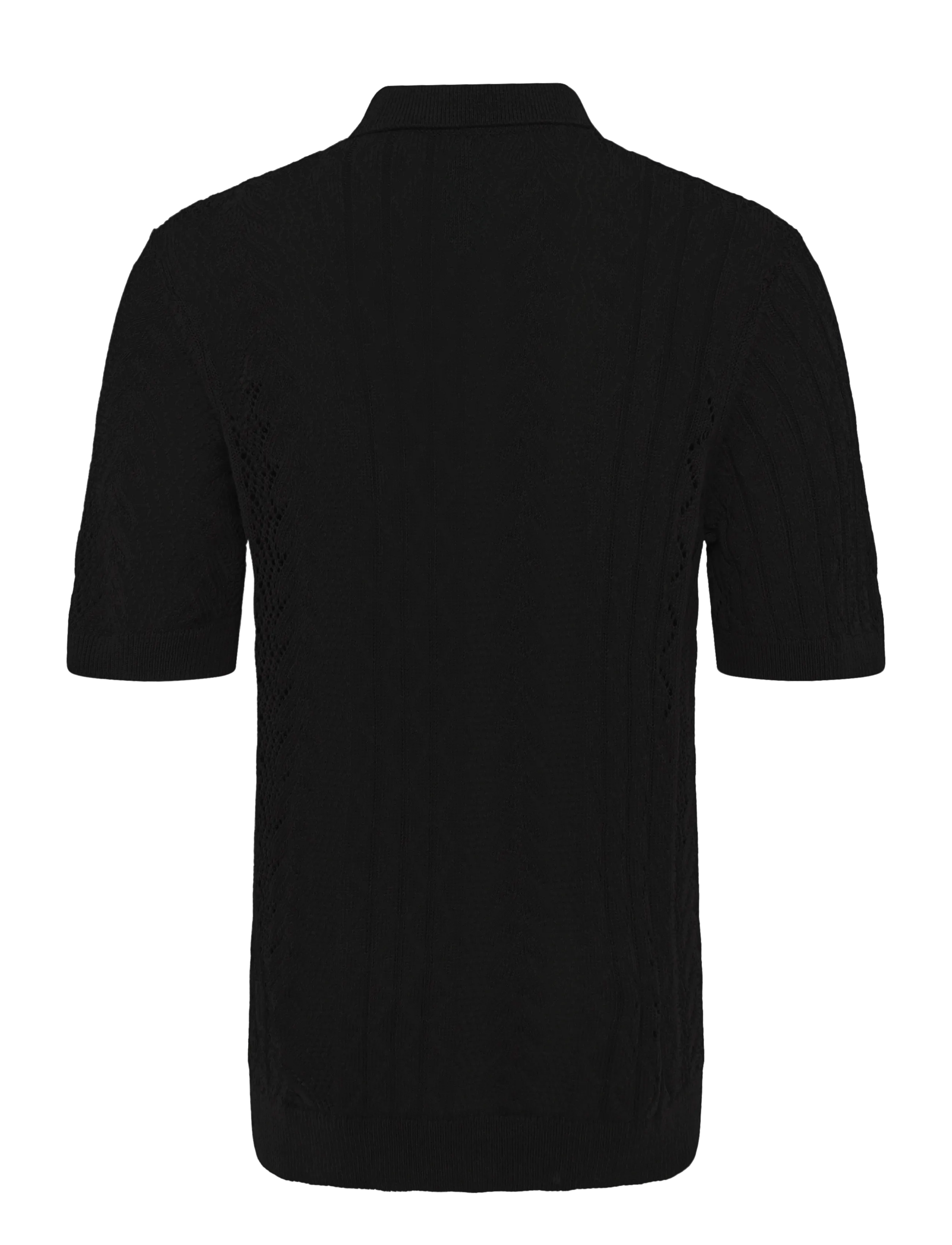 Annarr - ANRMANI CROCHET POLO - black onyx - 2