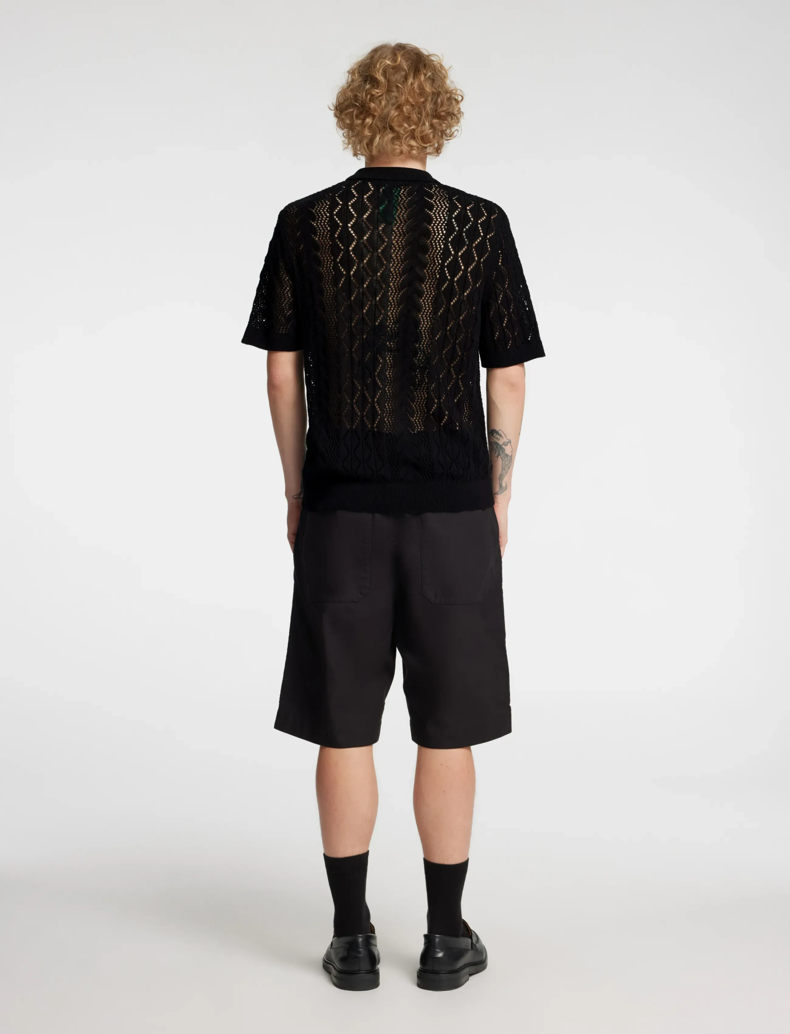 Annarr - ANRMANI CROCHET POLO - black onyx - 3